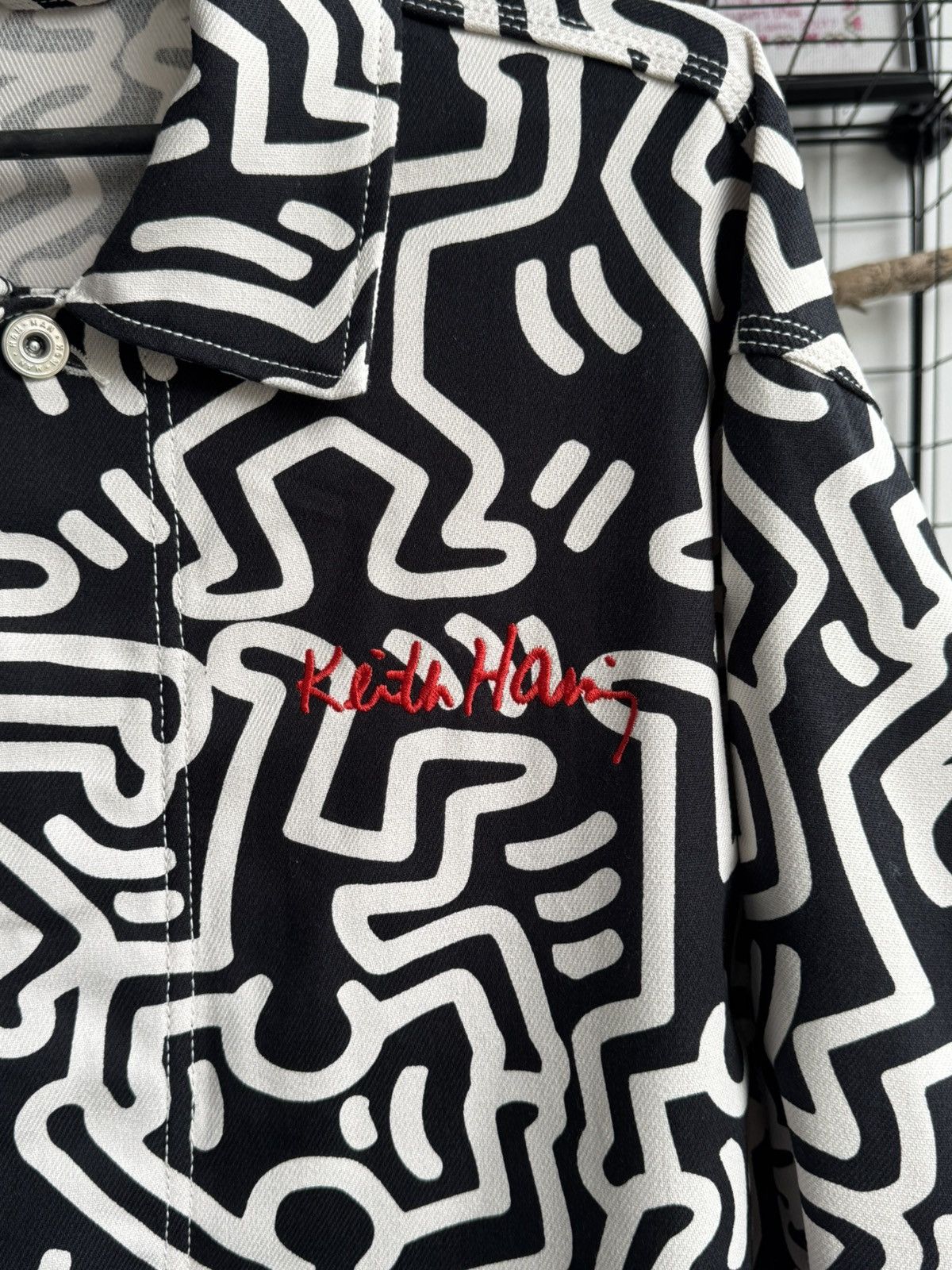 H&M × Keith Haring H&M Keith Haring Twill All Print White Black Jacket Size US M / EU 48-50 / 2 - 4 Thumbnail