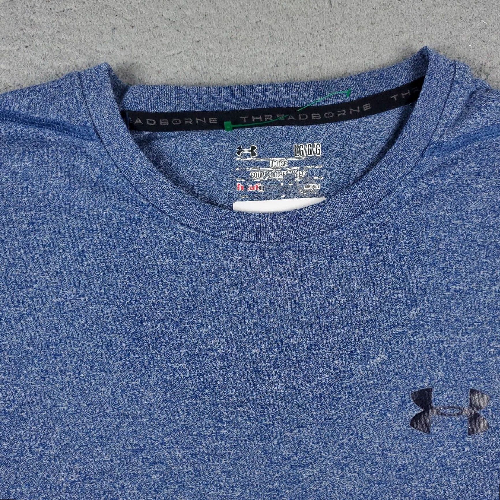 Under Armour Under Armour T Shirt Mens Large Blue Active Gym Work Out Short Sleeve Size US L / EU 52-54 / 3 - 3 Thumbnail