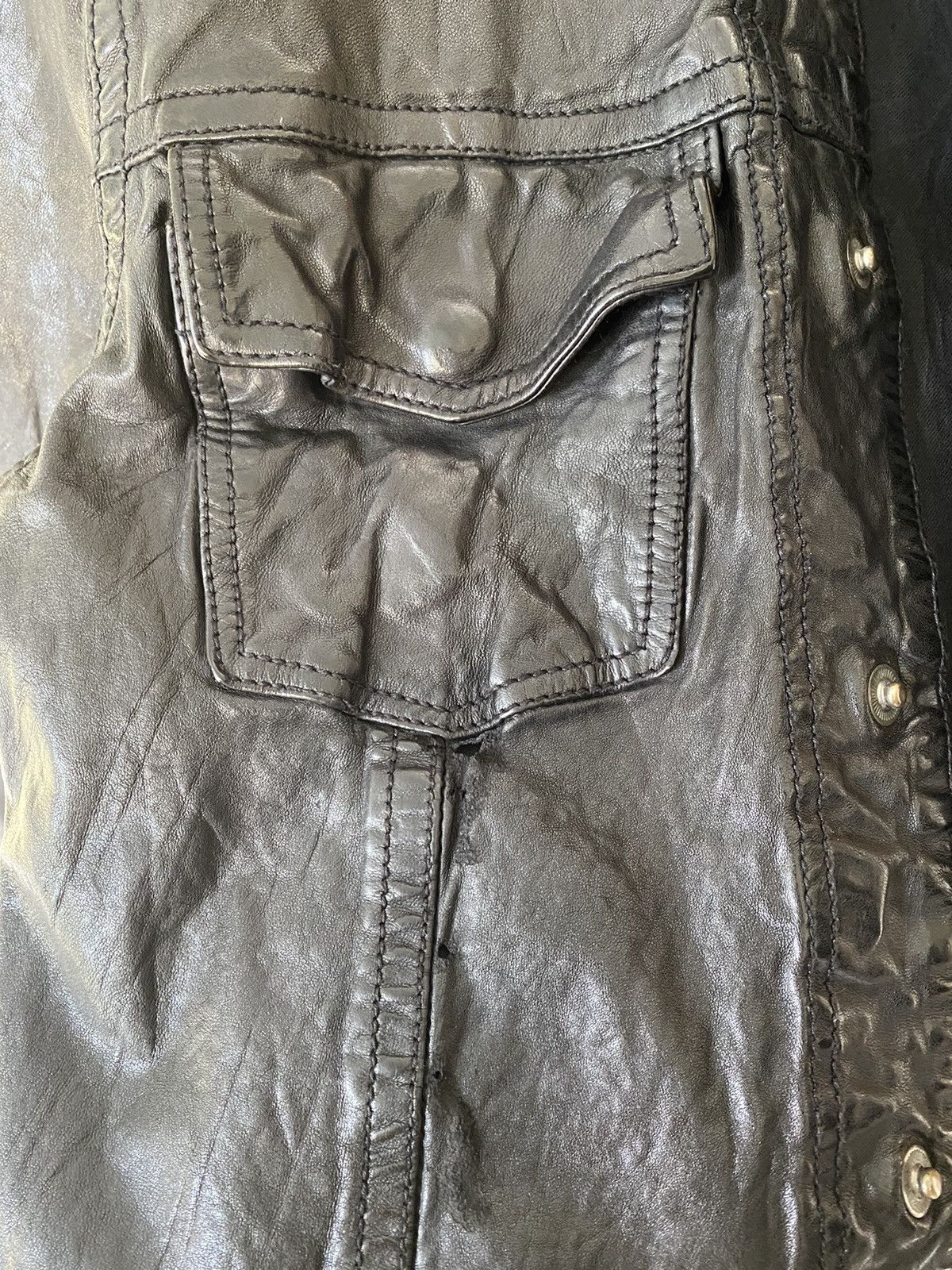Japanese Brand 2000s Luva Tram by Ueno Shokai sheepskin Leather Jacket Size US M / EU 48-50 / 2 - 11 Thumbnail