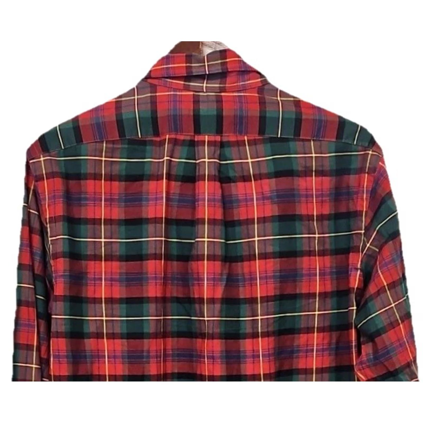Ralph Lauren Ralph Lauren Button-Down Shirt LG Red Green Plaid Classic Fit Men’s Cotton Multicolor Long Sleeve Casual Business Travel Easy Care Size US L / EU 52-54 / 3 - 6 Thumbnail