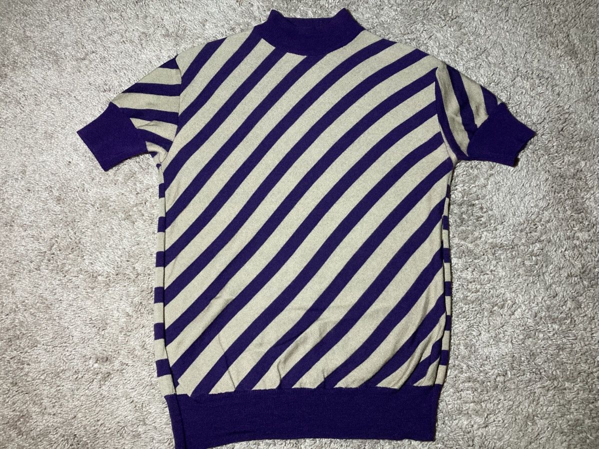 Other 90s Martin Van Massenhove Belgian Designer Striped Knit 1999 Size US XL / EU 56 / 4 - 2 Thumbnail
