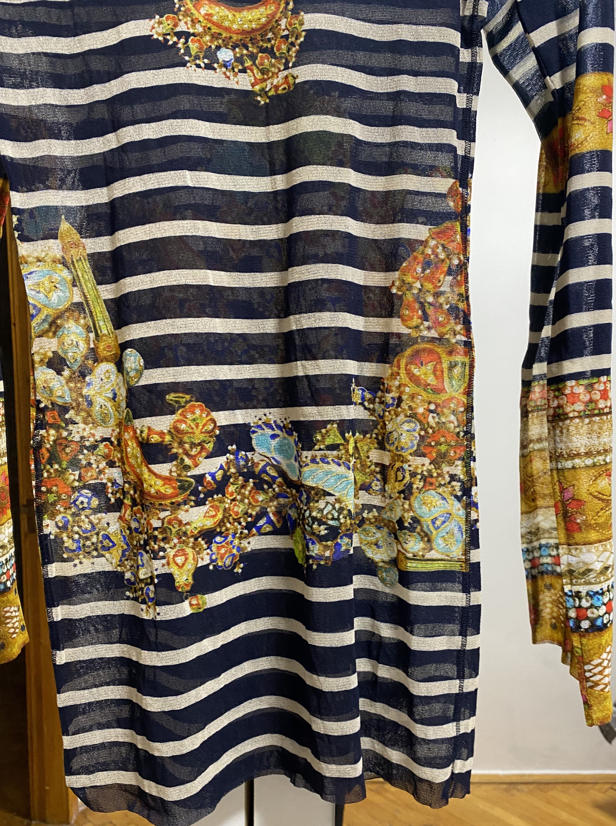 Jean Paul Gaultier JEAN PAUL GAULTIER STRIPED MARINE SAILOR LEWELLERY DRESS Size M / US 6-8 / IT 42-44 - 3 Thumbnail