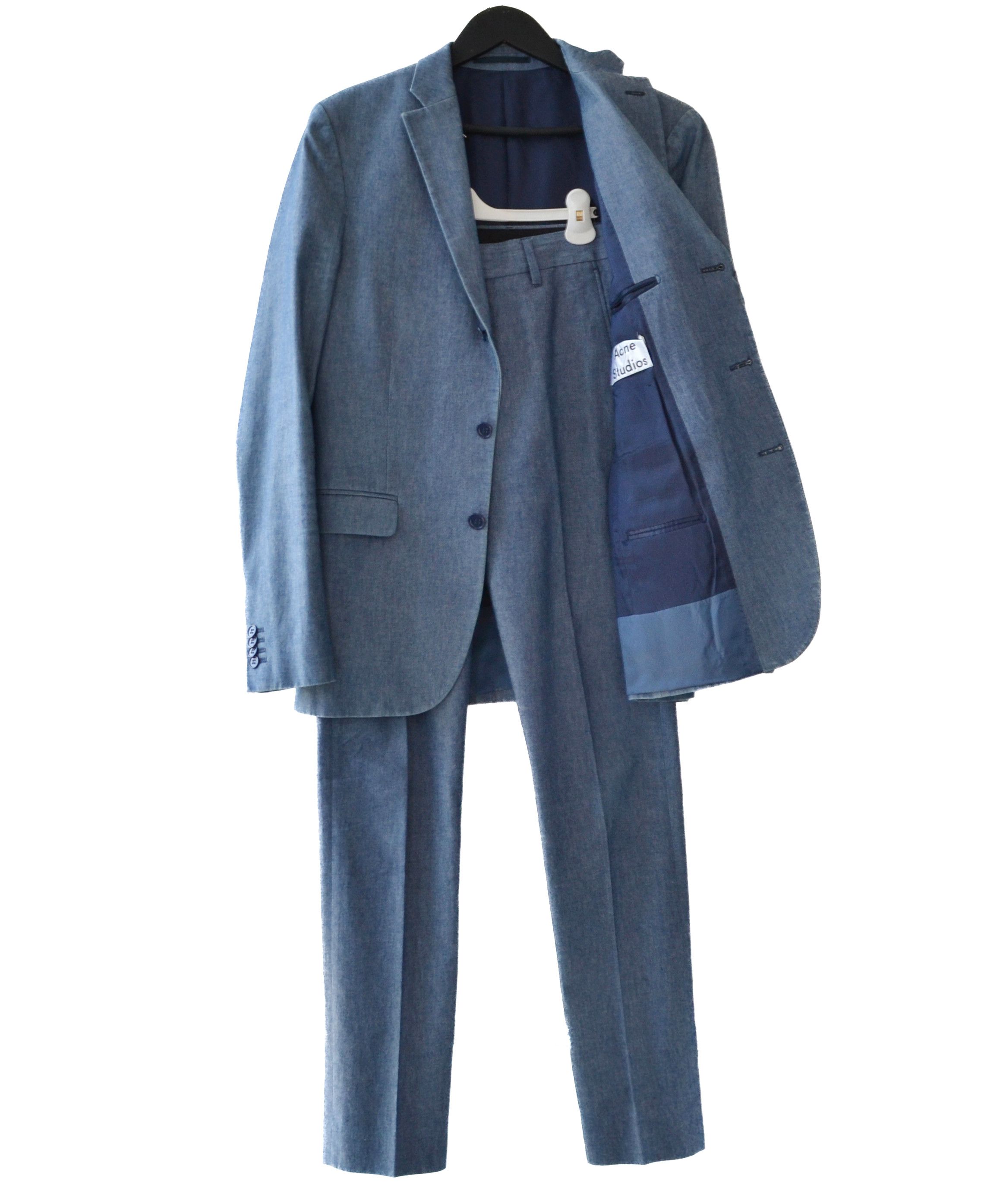 Acne Studios ACNE STUDIOS Suit Blazer Pants Blue Drifter Denim Size 48R - 1 Thumbnail