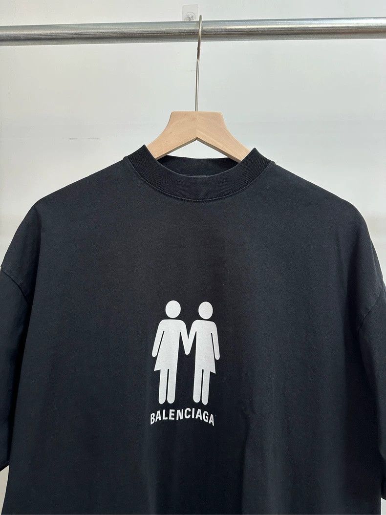Balenciaga Balenciaga Double Portrait Multi-National Flag Print Black Size US L / EU 52-54 / 3 - 3 Thumbnail
