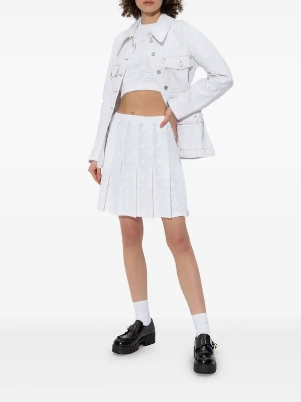 Givenchy o1n1vont0326 Denim Jacket in White Size XS / US 0-2 / IT 36-38 - 5 Thumbnail