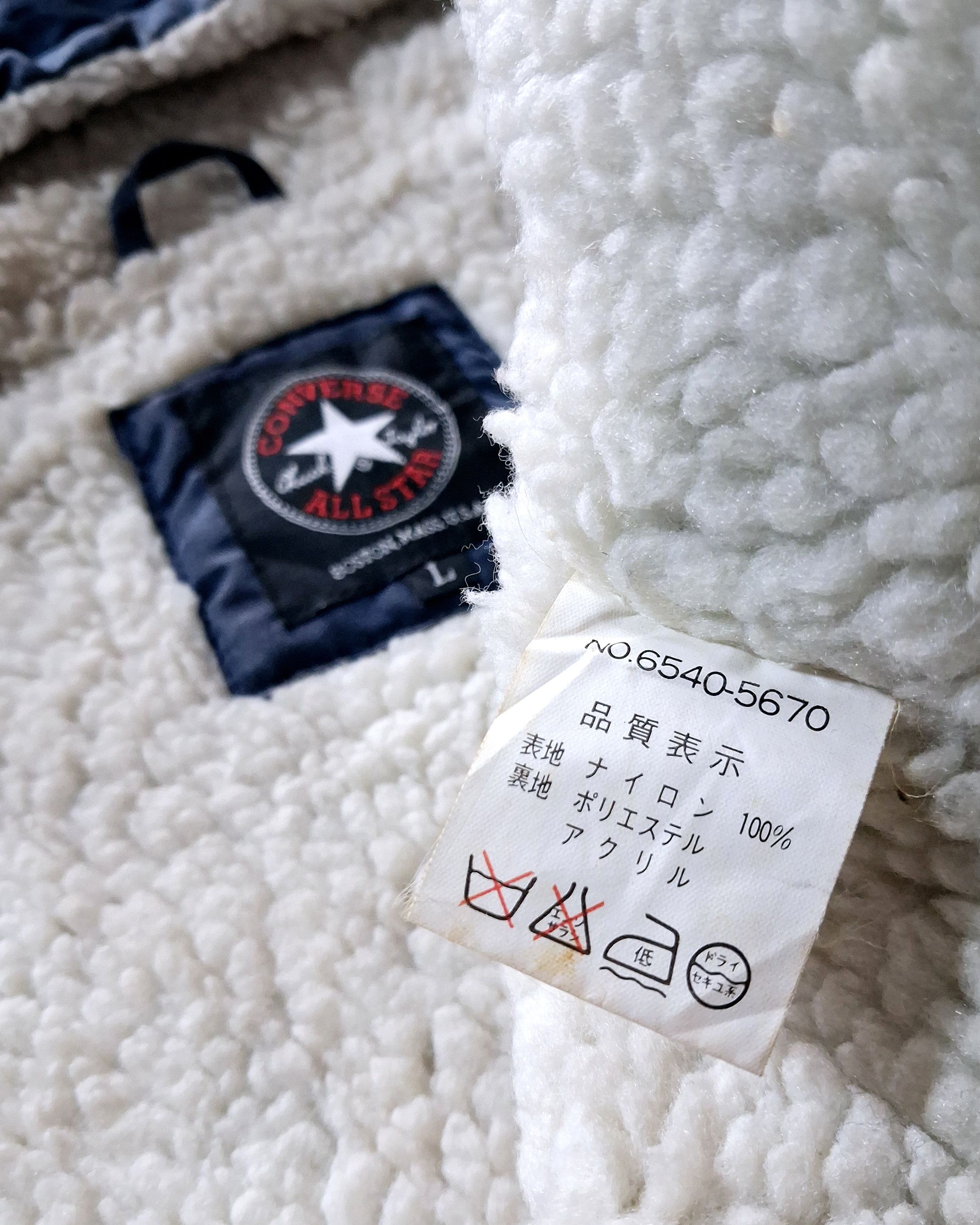 Converse CONVERSE EMBROIDERED SHERPA LINED HOODED NYLON JACKET Size US XXL / EU 58 / 5 - 14 Thumbnail