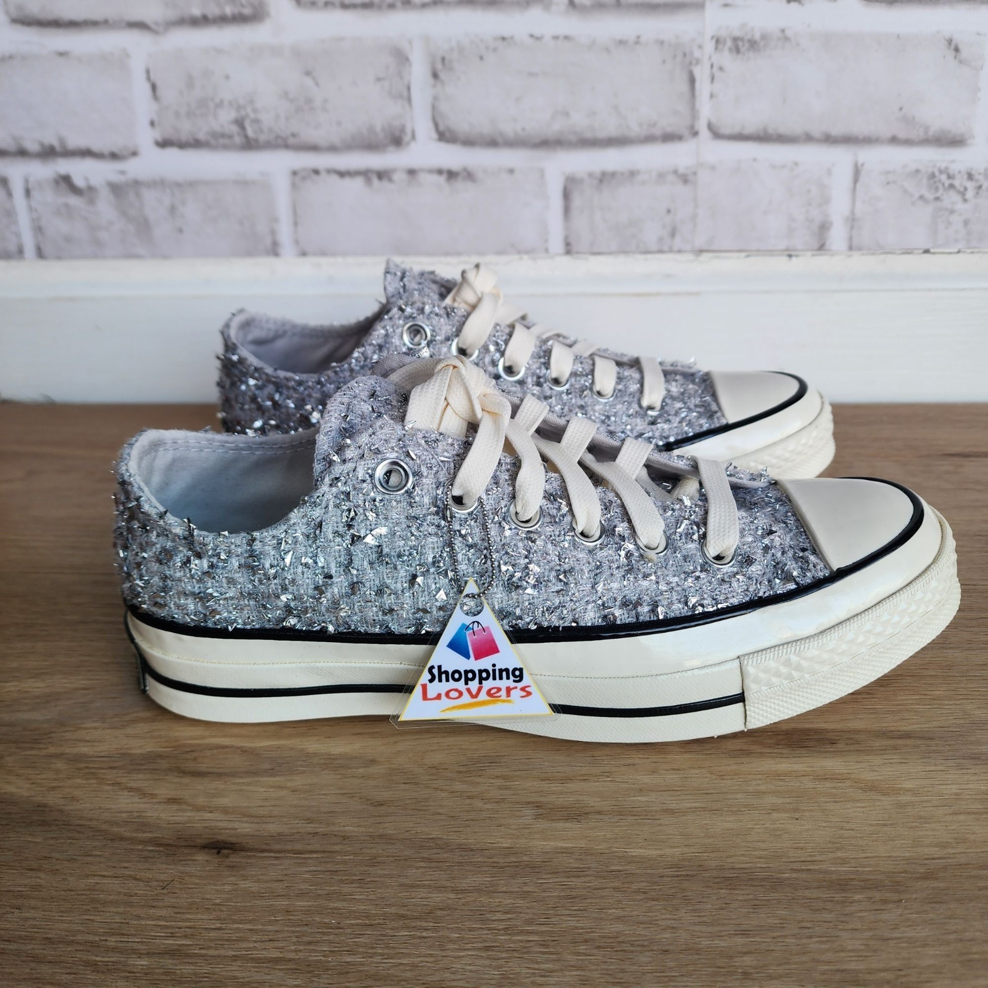 Converse ⭐Converse Chuck 70 Metallic Tweed Low Size 5 Men display picture 3