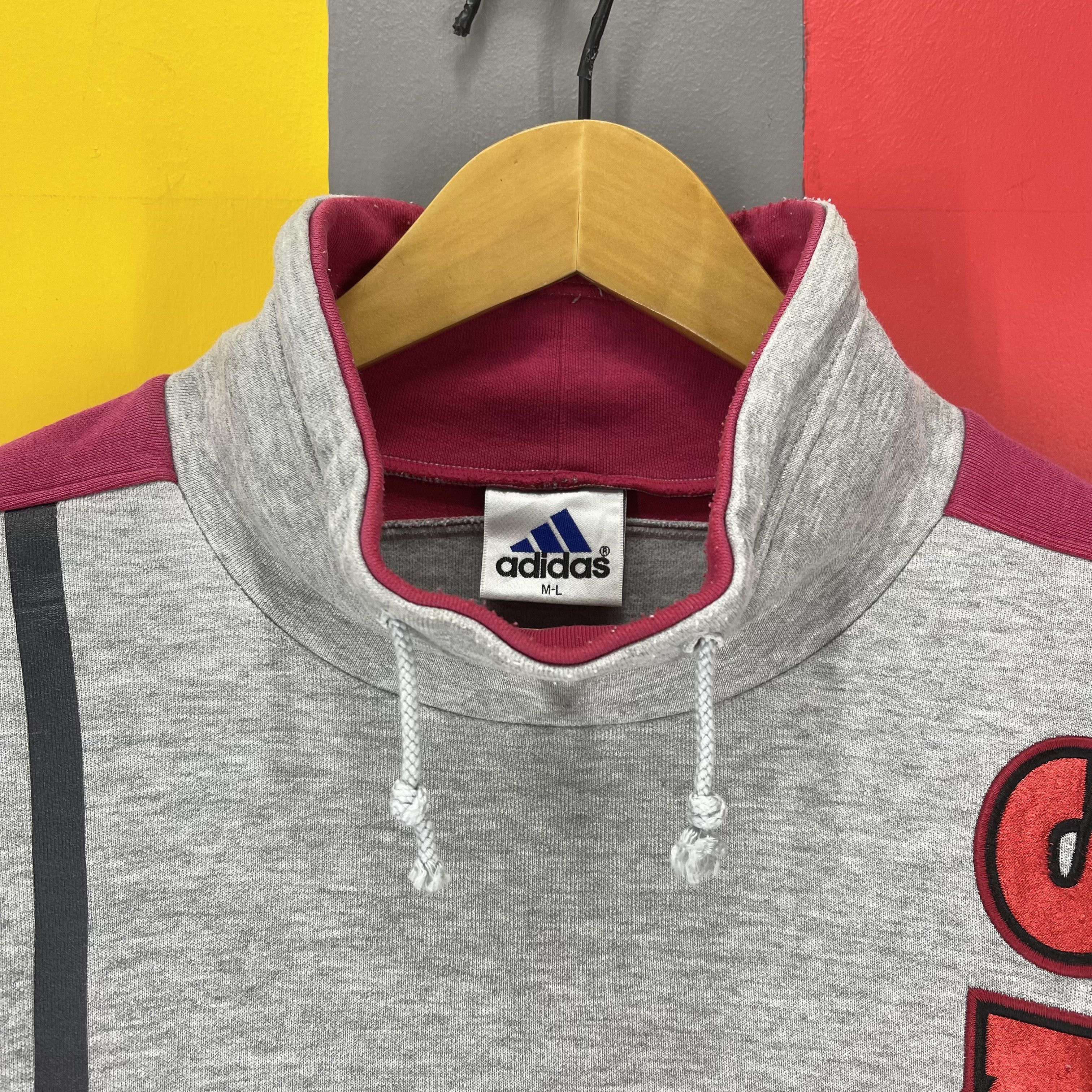Adidas 90s Vintage ADIDAS THREE STRIPE Sweatshirt Jumper #1239/AQ Size US L / EU 52-54 / 3 - 2 Thumbnail