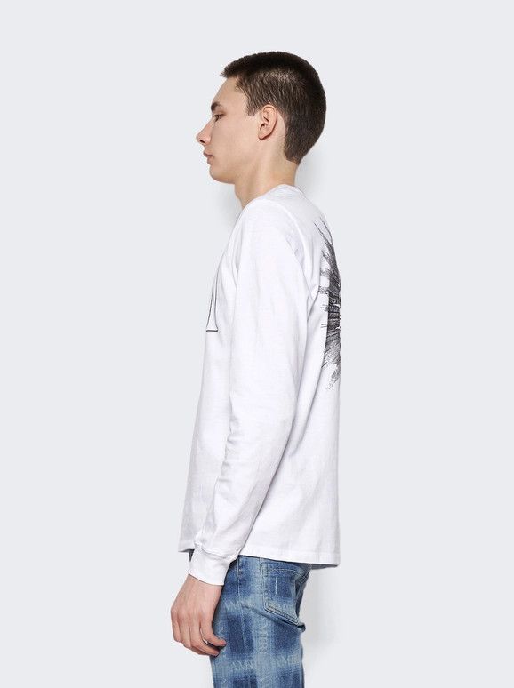 Amiri o1gr1nt1124 Sun Ls T-Shirt in White Size US XL / EU 56 / 4 - 4 Thumbnail