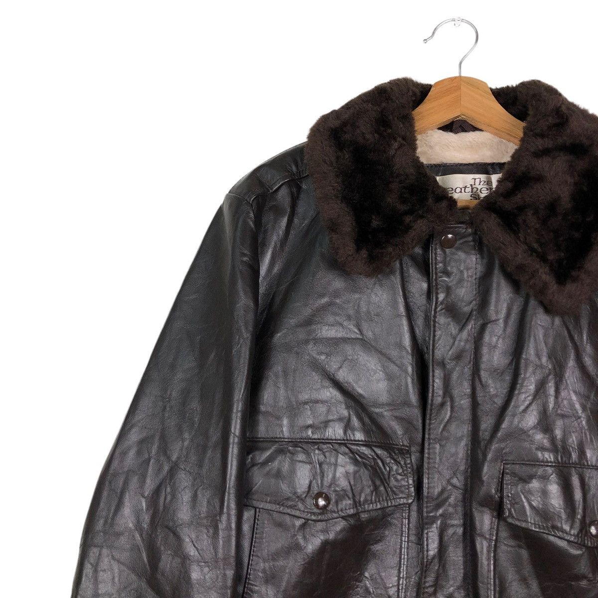 Vintage 🔥VTG 80’s GENUINE LEATHER JACKET SEARS USA MINK FUR COLLAR Size US M / EU 48-50 / 2 - 7 Thumbnail