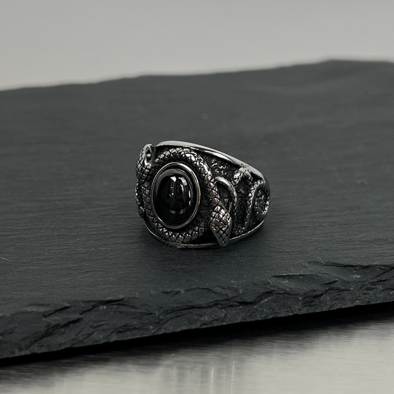 Jewelry × Vintage Punk retro serpentine ring for men Size ONE SIZE - 2 Thumbnail