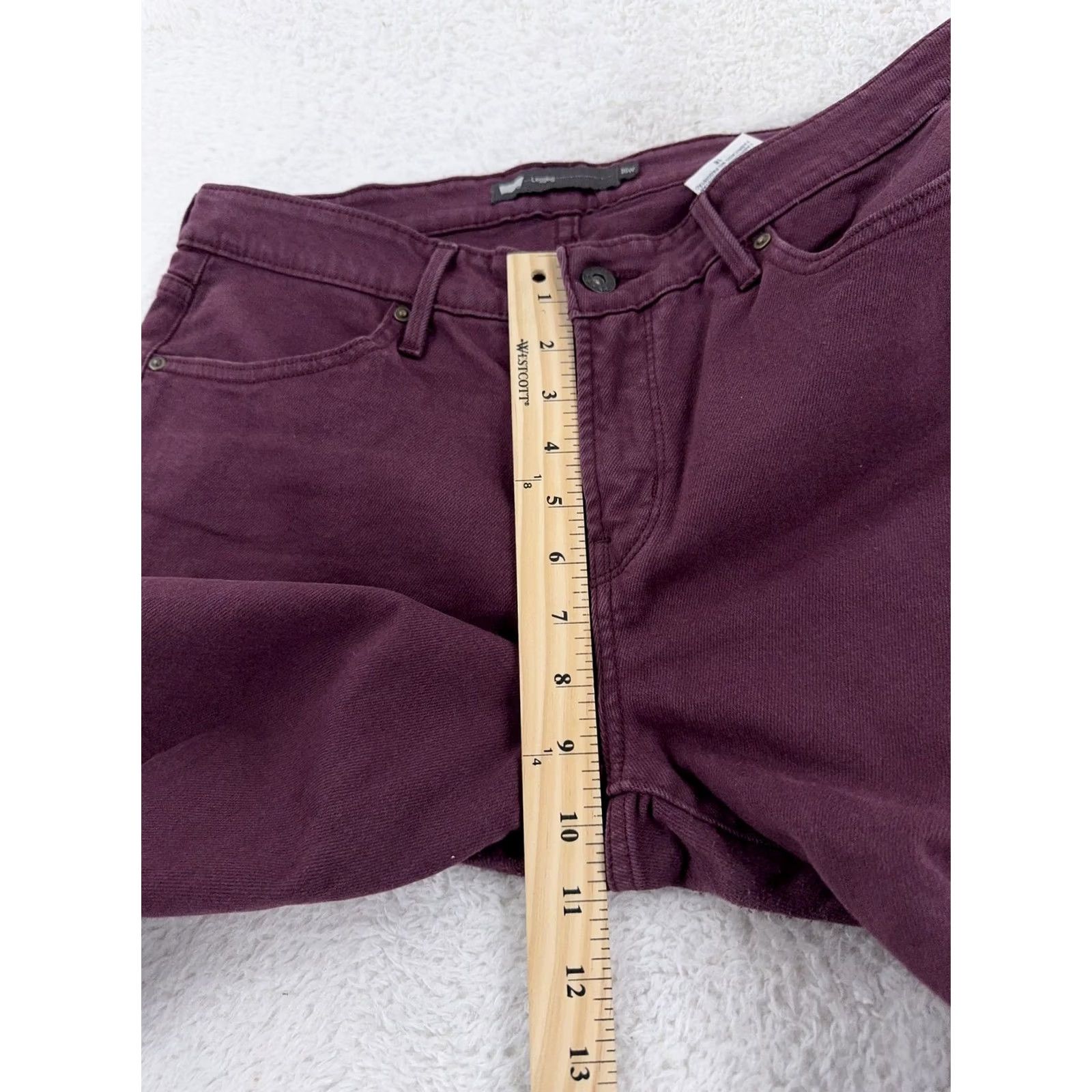 Levi's Levi's Legging Jeans Skinny 16W Purple Denim Mid Rise Pants 34x29 Womens Plus Stretch Cotton Spandex Size 38" / US 16 / IT 52 - 7 Thumbnail