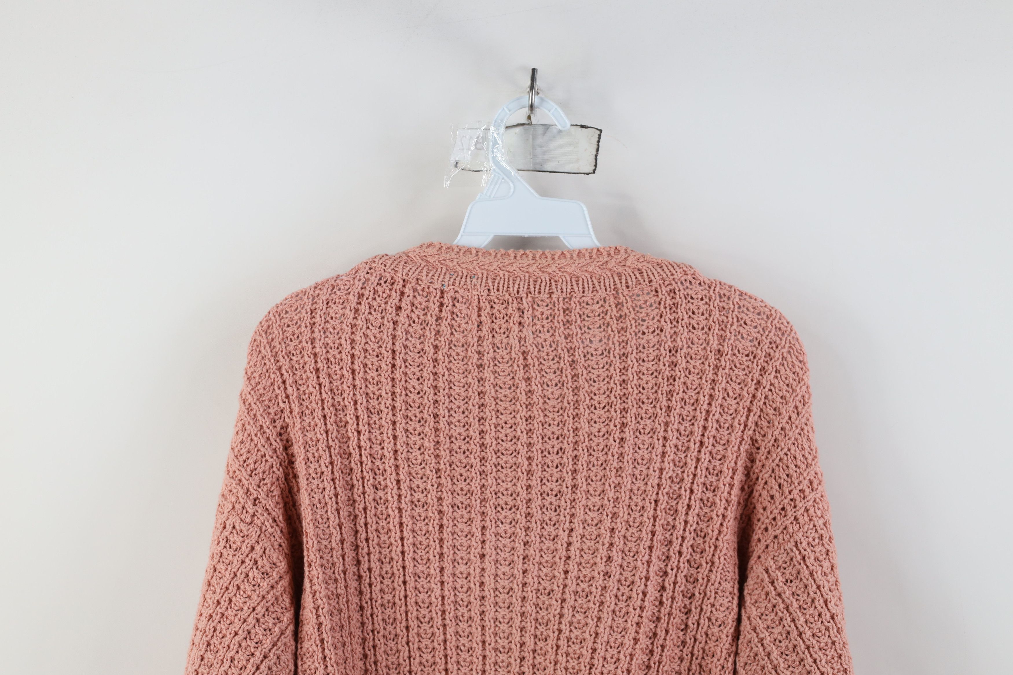 Vintage Vintage 90s Streetwear Ribbed Knit Crewneck Sweater Pink Size XS / US 0-2 / IT 36-38 - 10 Thumbnail