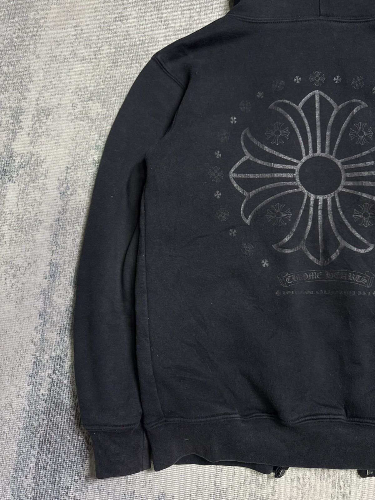 Chrome Hearts THRASHED! CROSS PLUS THERMAL HOODIE Size US S / EU 44-46 / 1 - 4 Thumbnail