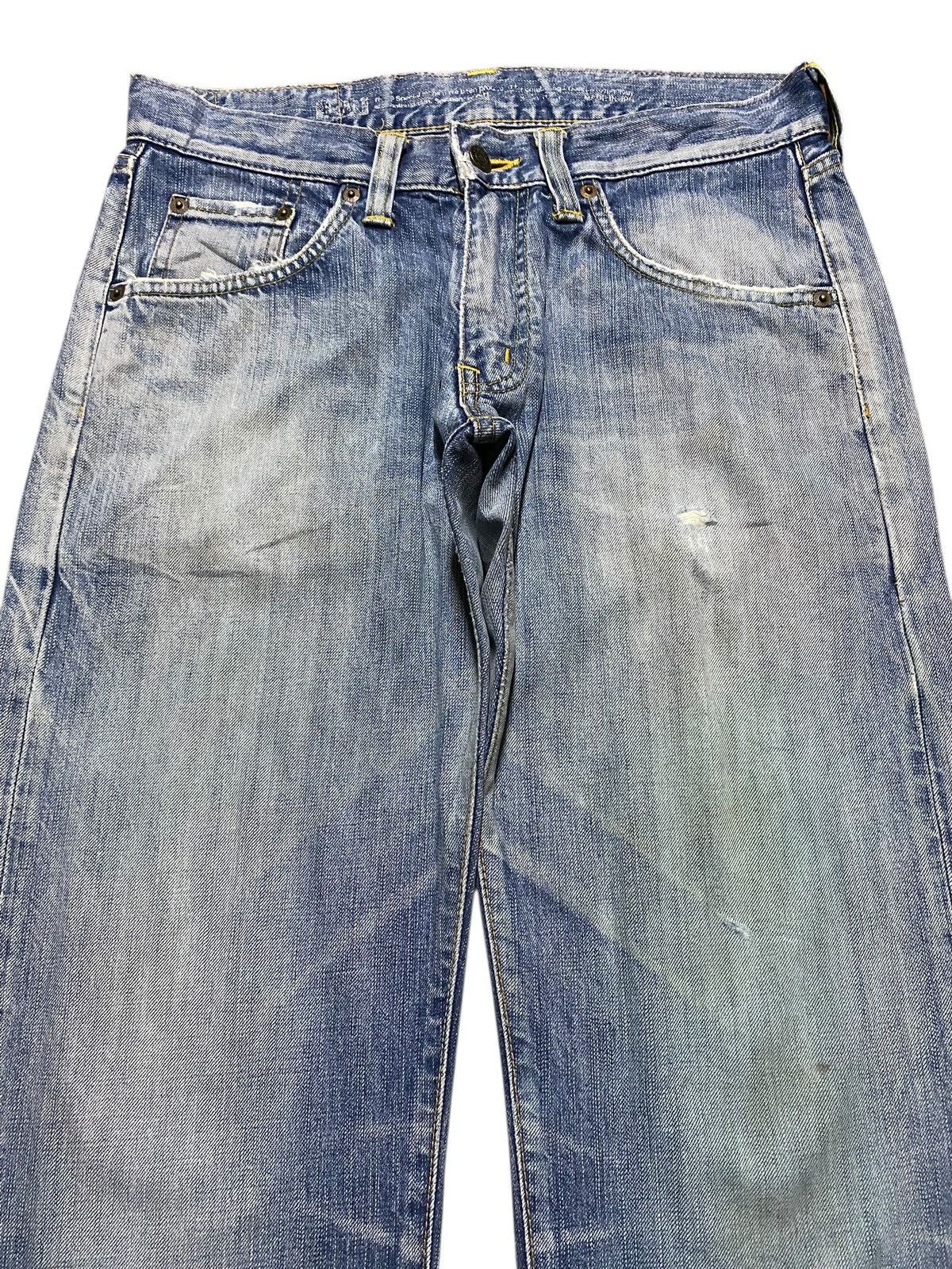 Edwin Vintage Japanese Brand Edwin 503 Faded Wash Distressed Jeans Size US 31 - 3 Thumbnail