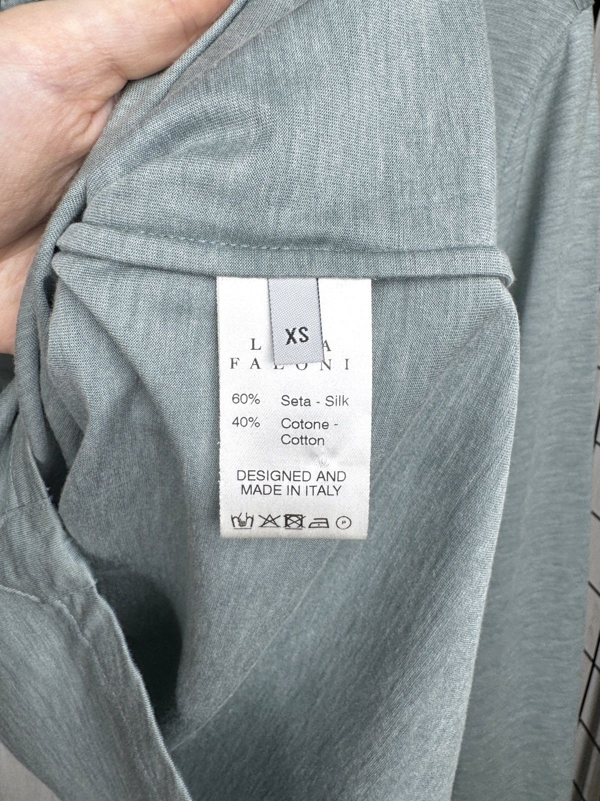 Other Luca Faloni Long Sleeve Polo Shirt Silk-Cotton Marine Green Size US XS / EU 42 / 0 - 11 Thumbnail