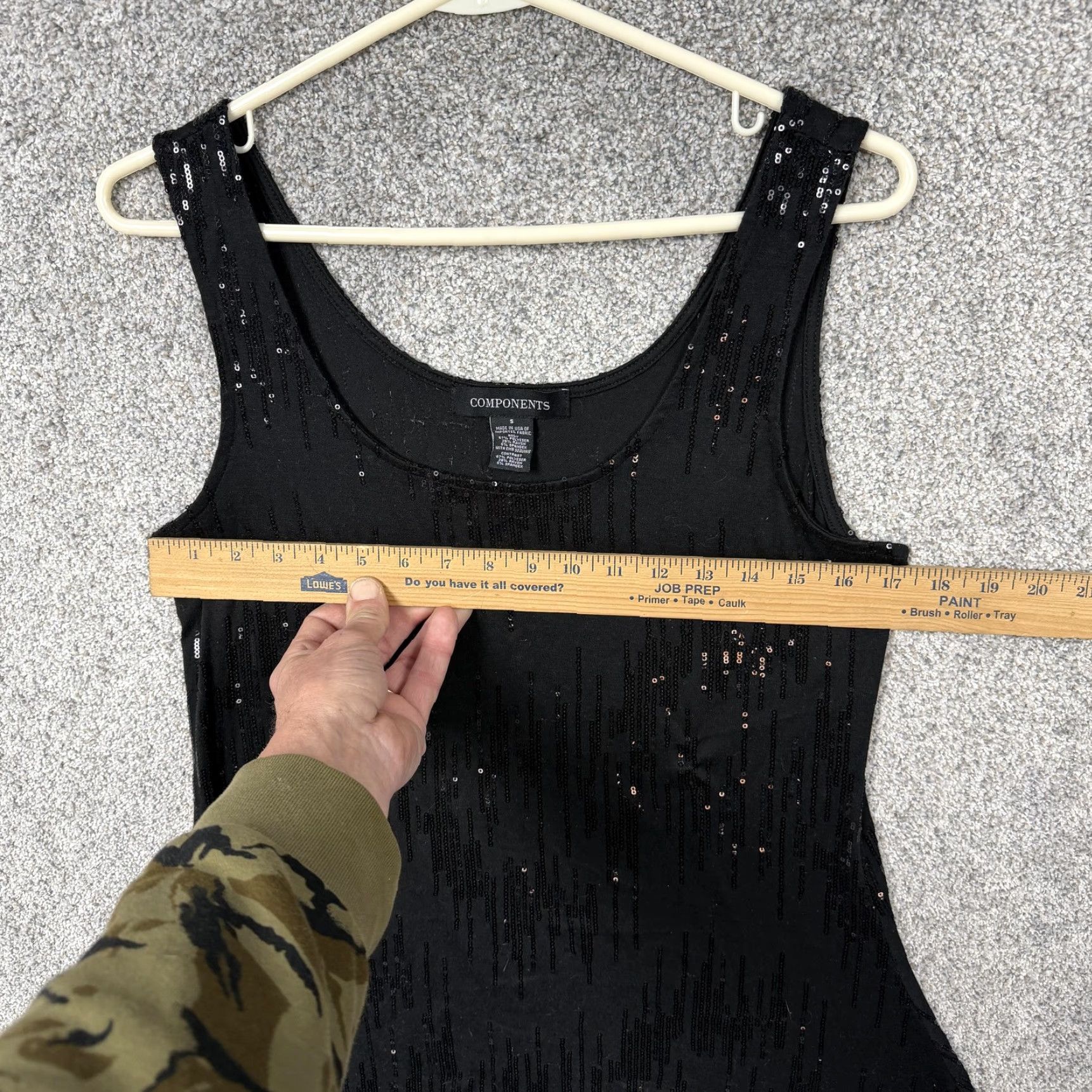 Vintage VINTAGE Components Tank Top Womens S Black Sequin Tunic Whimsigoth Clubwear Size S / US 4 / IT 40 - 3 Thumbnail