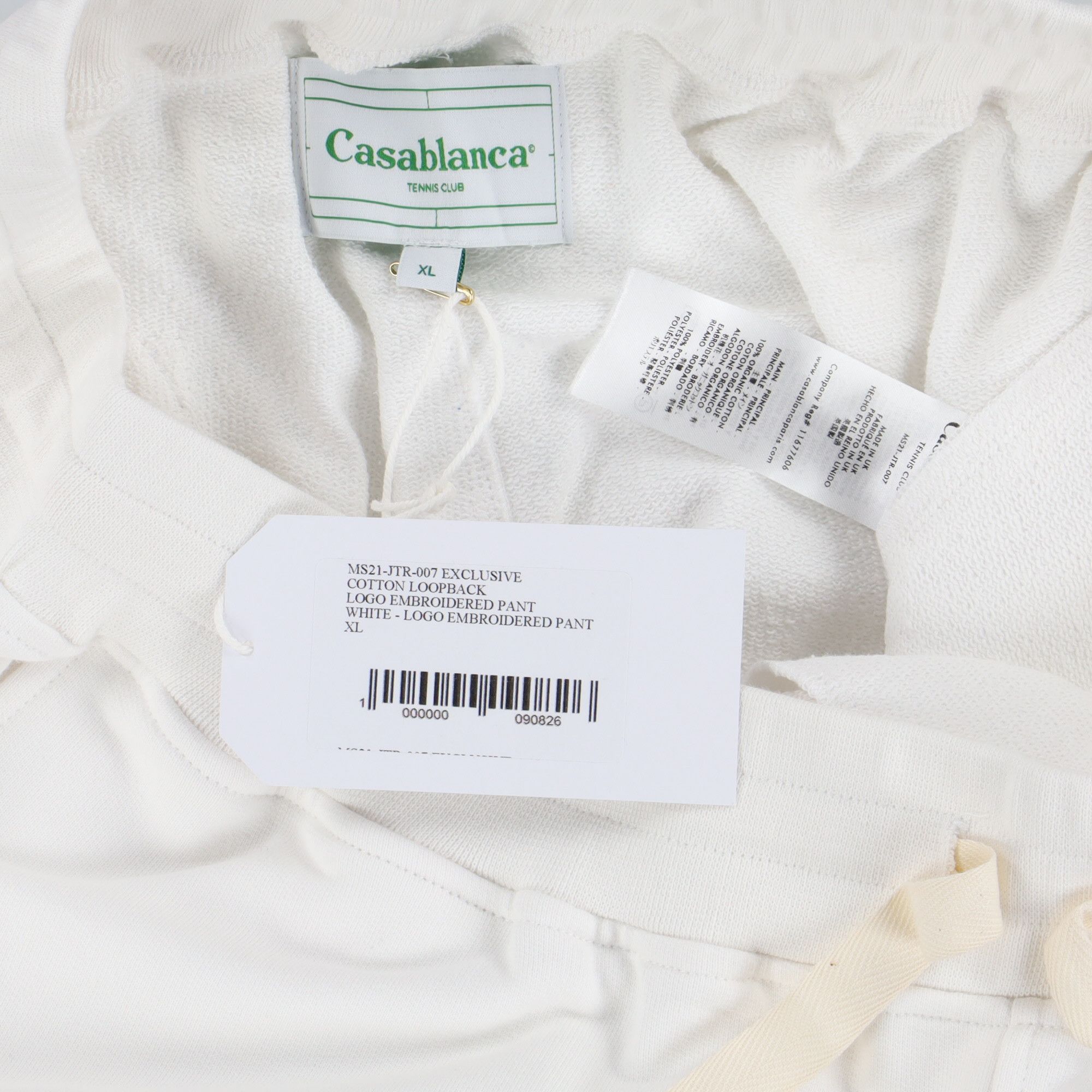 Casablanca White Embroidered Diamond Logo Sweatpants Size 36" / US 14 / IT 50 - 5 Thumbnail