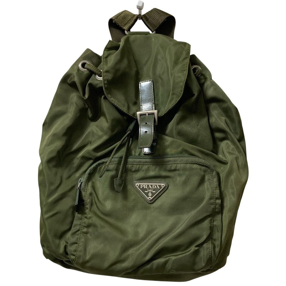 Prada Prada Prada Triangle Logo Plate Nylon Backpack Textile Backpack DUTY FREE for USA Size ONE SIZE - 1 Thumbnail