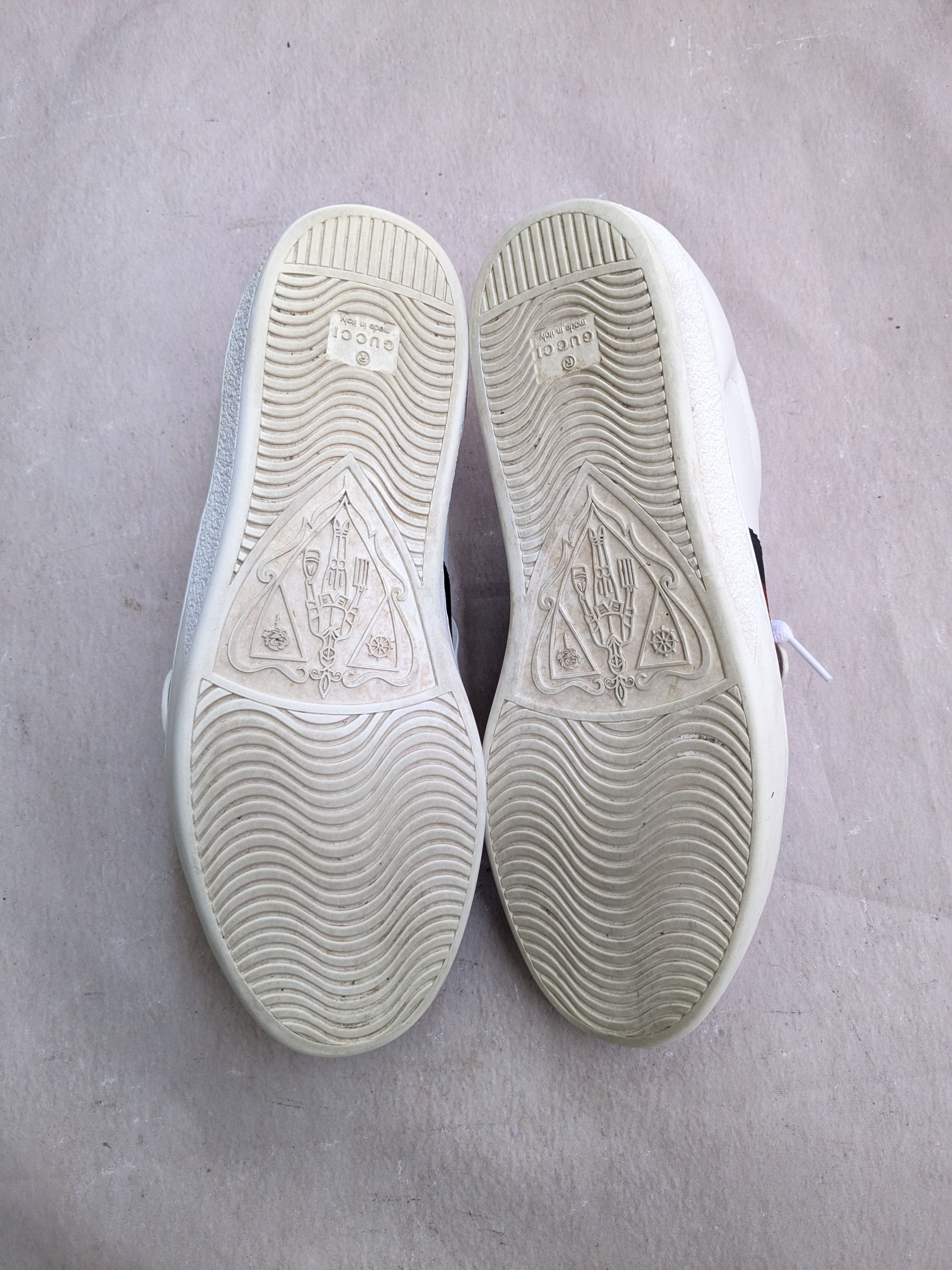 Gucci Gucci Ace Sneakers Cat 9 Logo Low Tops 477107 Size US 9 / EU 42 - 16 Thumbnail