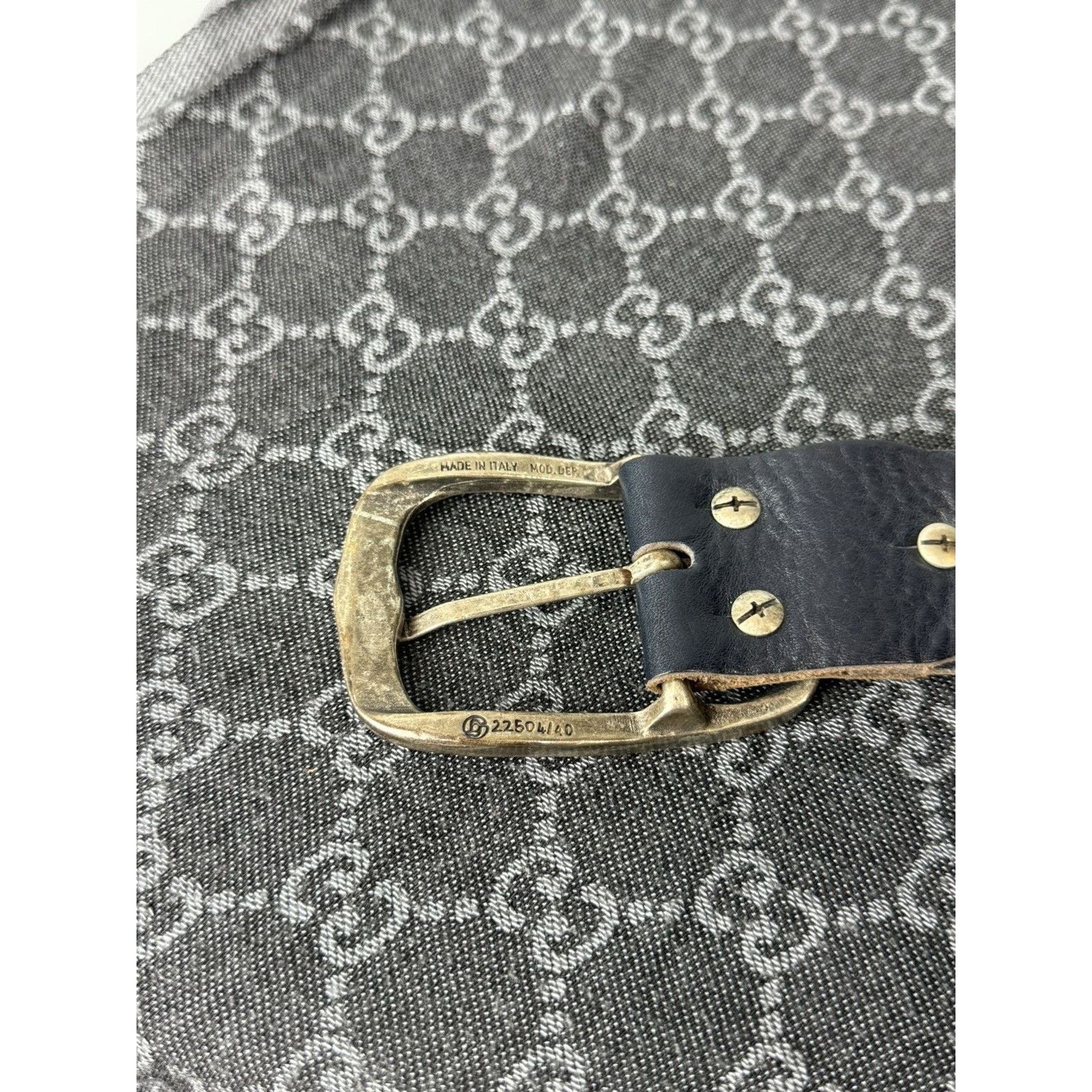 Vintage Vintage Y2K Crazy Metal Belt Leather BB Simon Diesel Size ONE SIZE - 8 Thumbnail