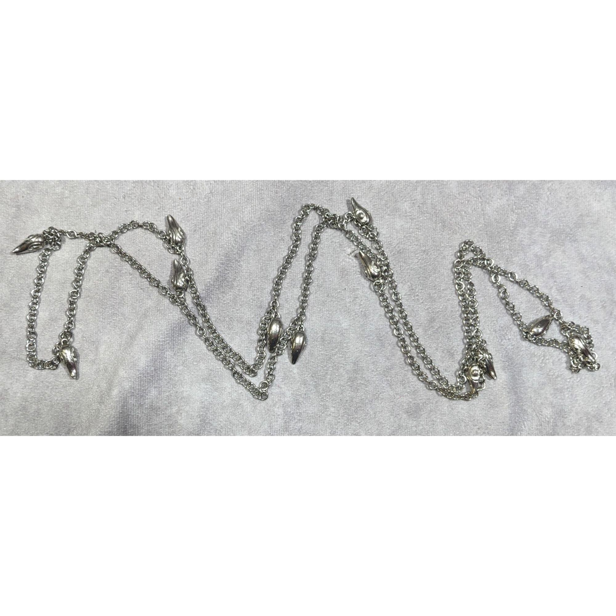 Other Unique Silver Tone Claw Charm Opera Necklace Size ONE SIZE - 7 Thumbnail