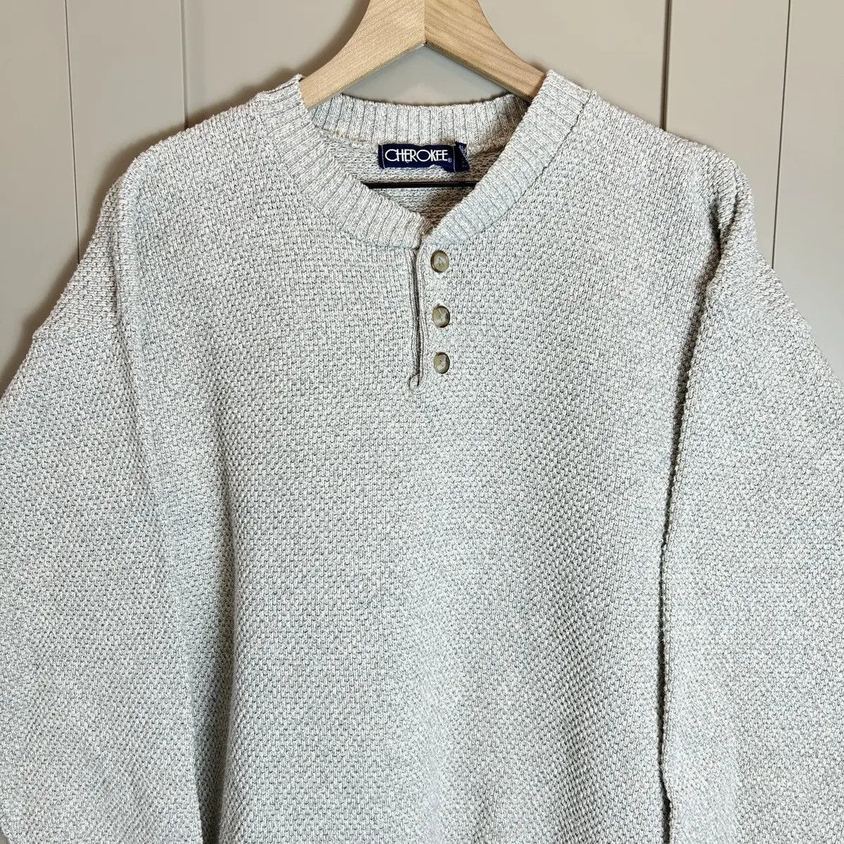 Cherokee × Vintage Vintage 90s Heavyweight Knit Sweater Cardigan Made in USA Size US L / EU 52-54 / 3 - 2 Thumbnail