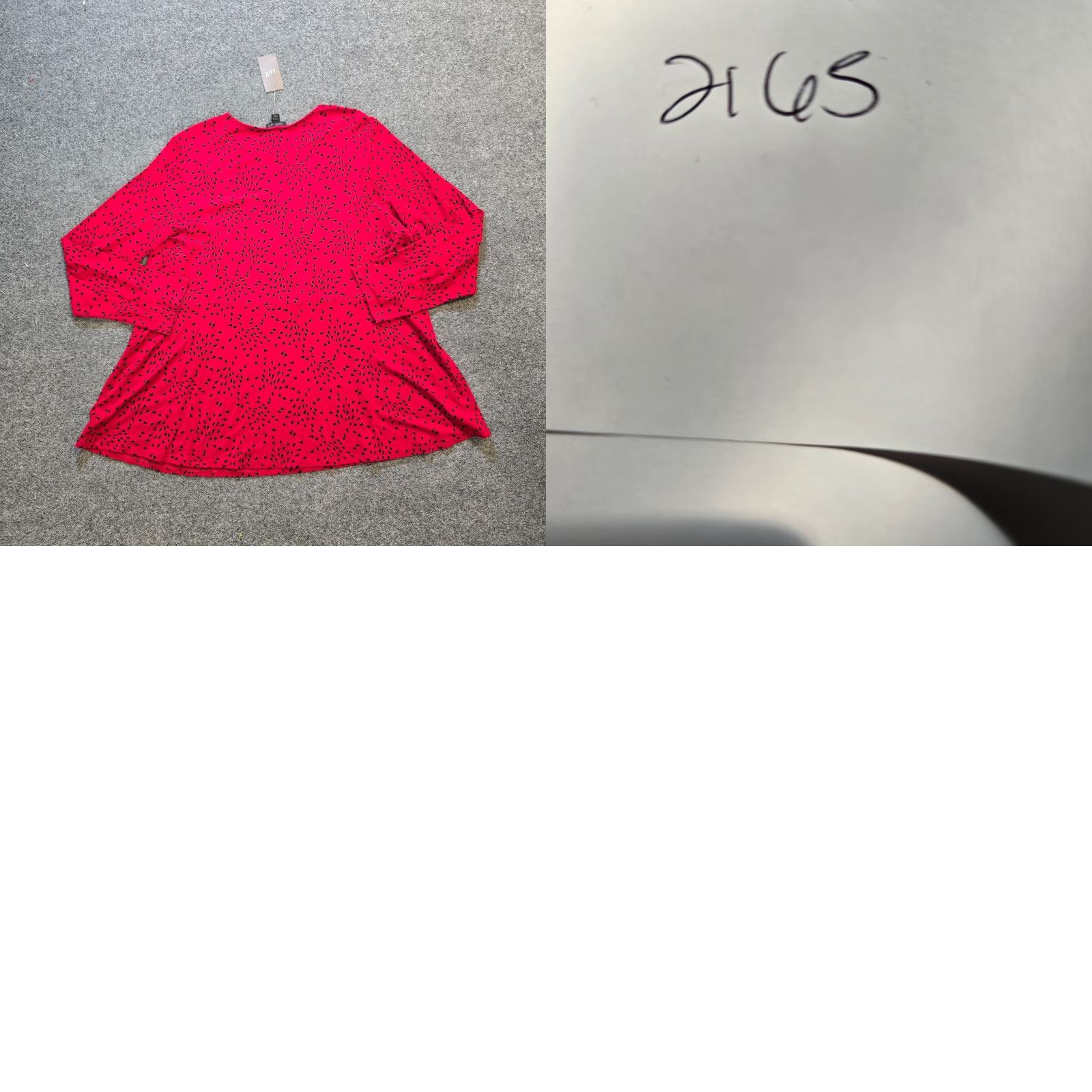 J. Jill J. Jill Top Womens 1X Red Black Dotted Tunic Stretch Wearever Career Casual Shirt Blouse Modern Size XL / US 12-14 / IT 48-50 - 8 Thumbnail