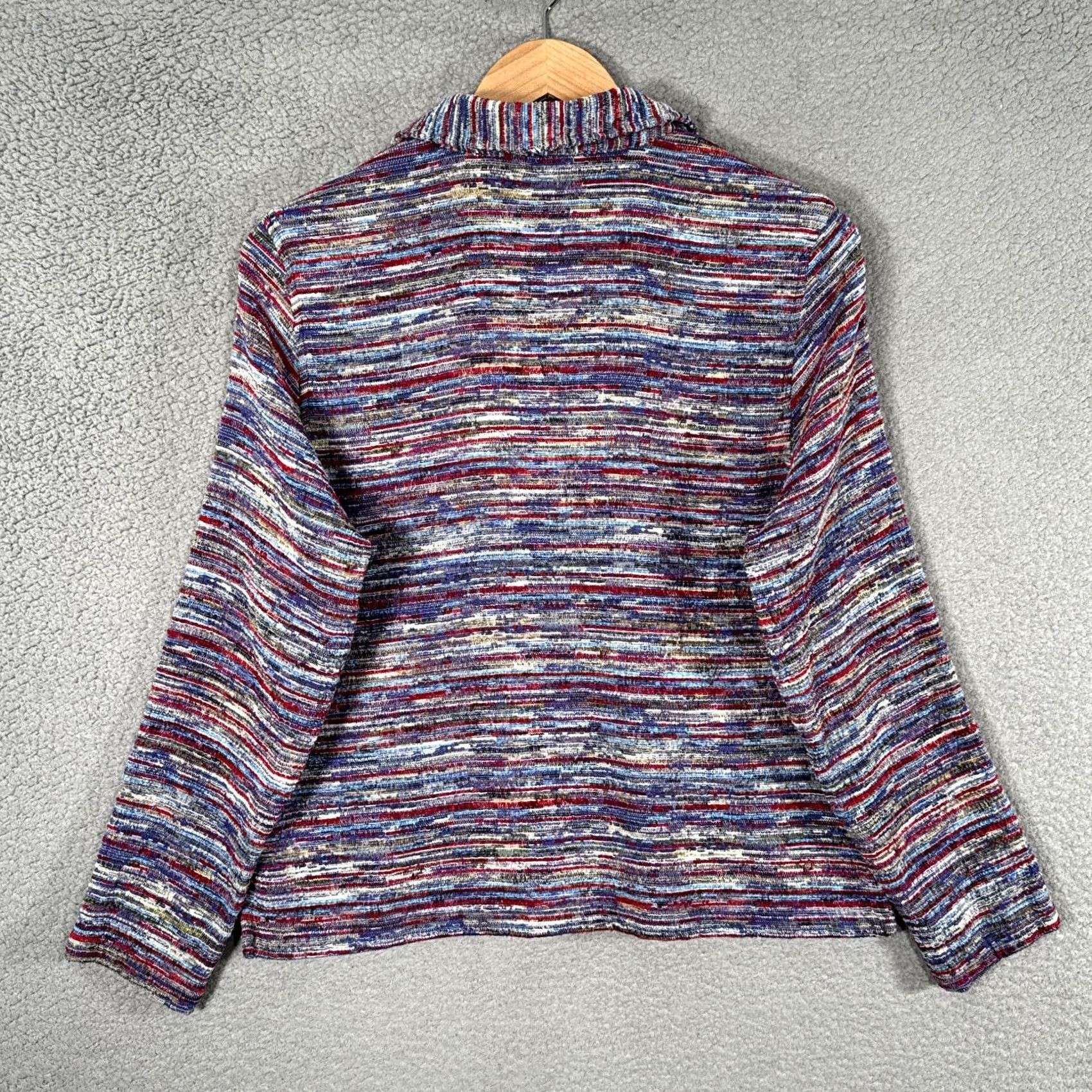Coldwater Creek Coldwater Creek Jacket Womens PL Multicolor Tweed Boho Textured Shacket Shirt Jacket Petite Shirt Jacket Womens Size L / US 10 / IT 46 - 2 Thumbnail