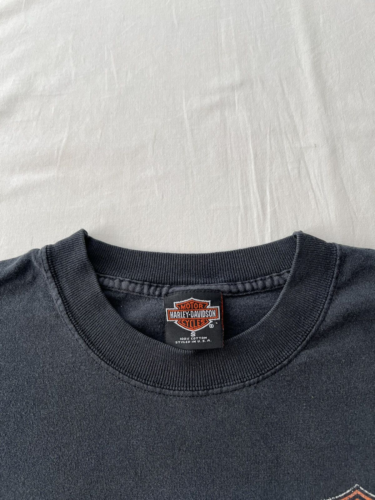 Harley Davidson Vintage 90s Harley Davidson England Black T-shirt Size US S / EU 44-46 / 1 - 8 Thumbnail