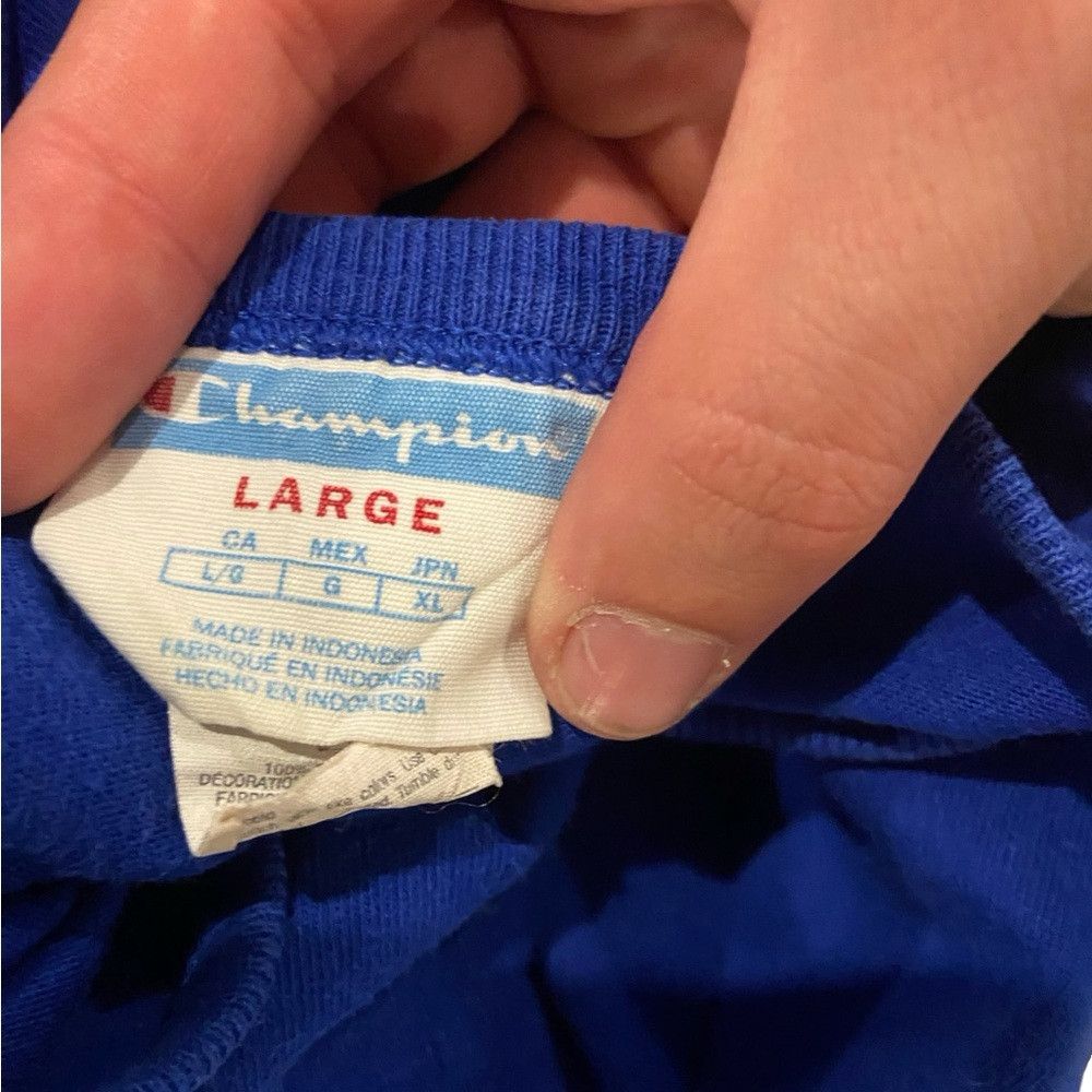 Champion Champion Blue Long Sleeve Tee with Iconic Logo Size US L / EU 52-54 / 3 - 2 Thumbnail
