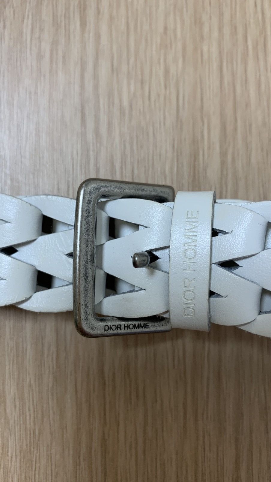 Dior × Hedi Slimane Dior Homme White Braided Belt Very Rare Size ONE SIZE - 2 Thumbnail