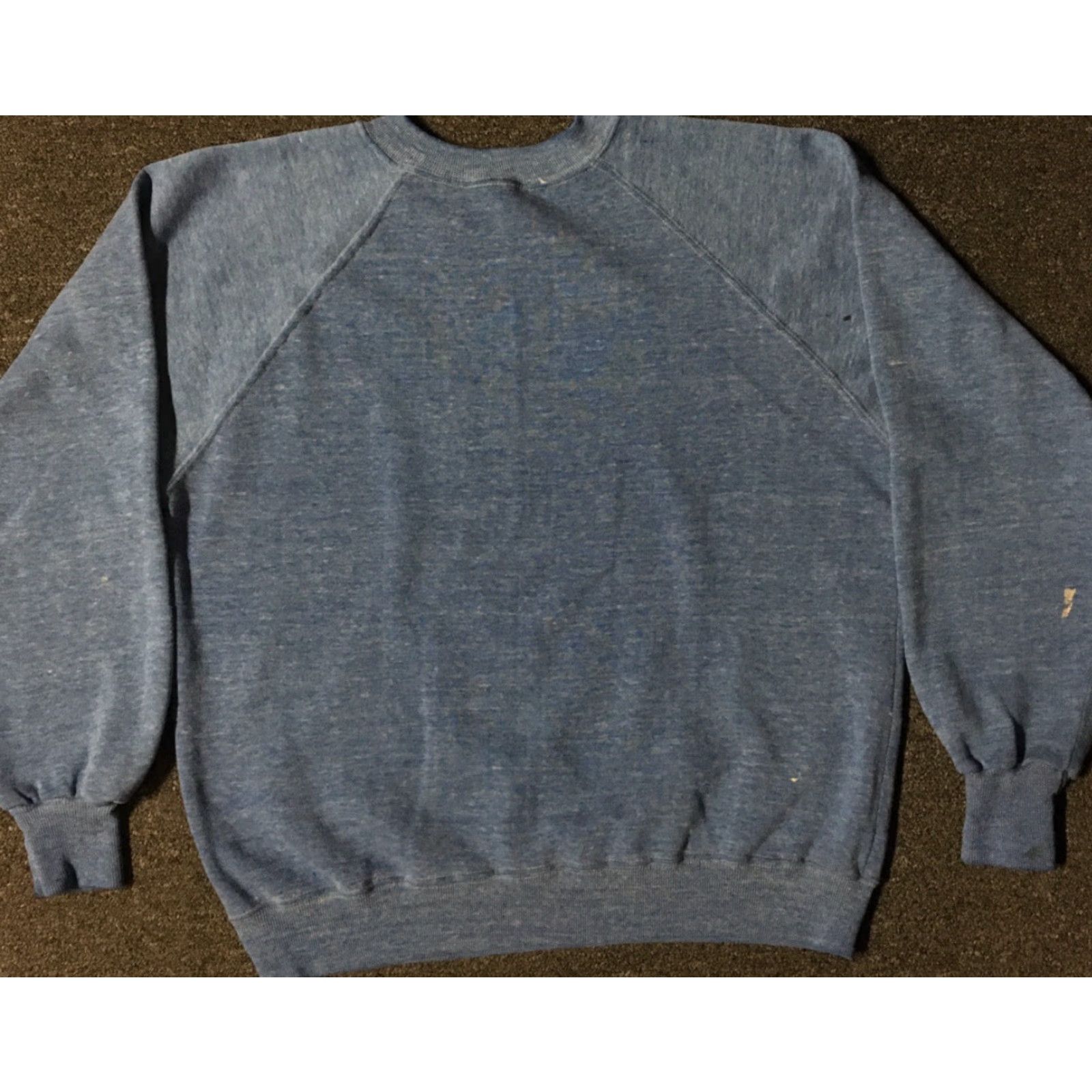 Vintage VINTAGE Oswego State University Sweatshirt S Mens Blue Distressed Spellout 70s 80s College University PE Sports Track Gangster Grunge - Size US S / EU 44-46 / 1 - 2 Thumbnail