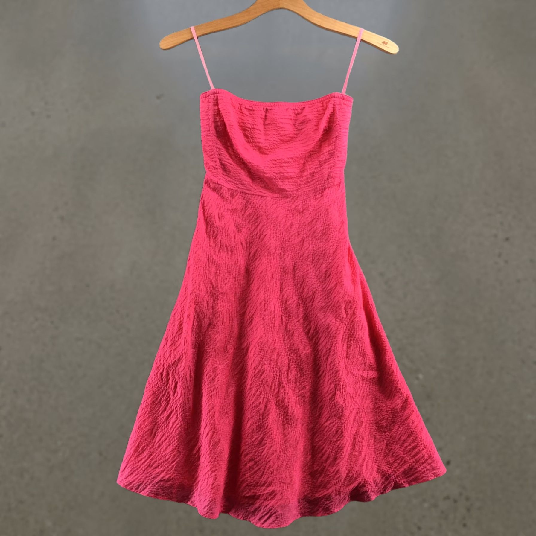 J.Crew J.Crew Dress Womens 0 Pink Tube Strapless A-Line Fit & Flare Cotton Casual Dress Size XS / US 0-2 / IT 36-38 - 1 Thumbnail