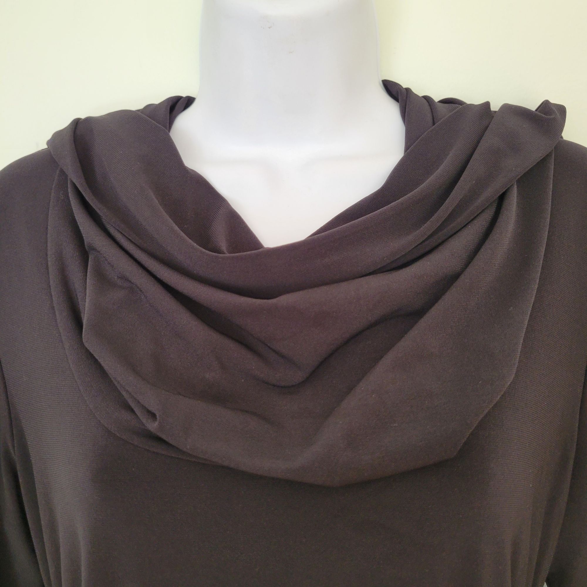 Joseph Ribkoff Joseph Ribkoff 8 Black Cowl Neck Shawl Ruched Tunic Top Stre Size M / US 6-8 / IT 42-44 - 5 Thumbnail