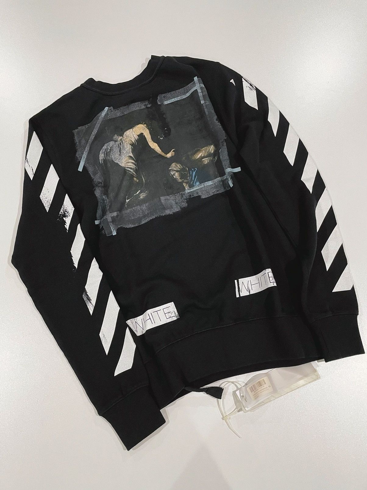 Off-White black caravaggio crewneck sweatershirt