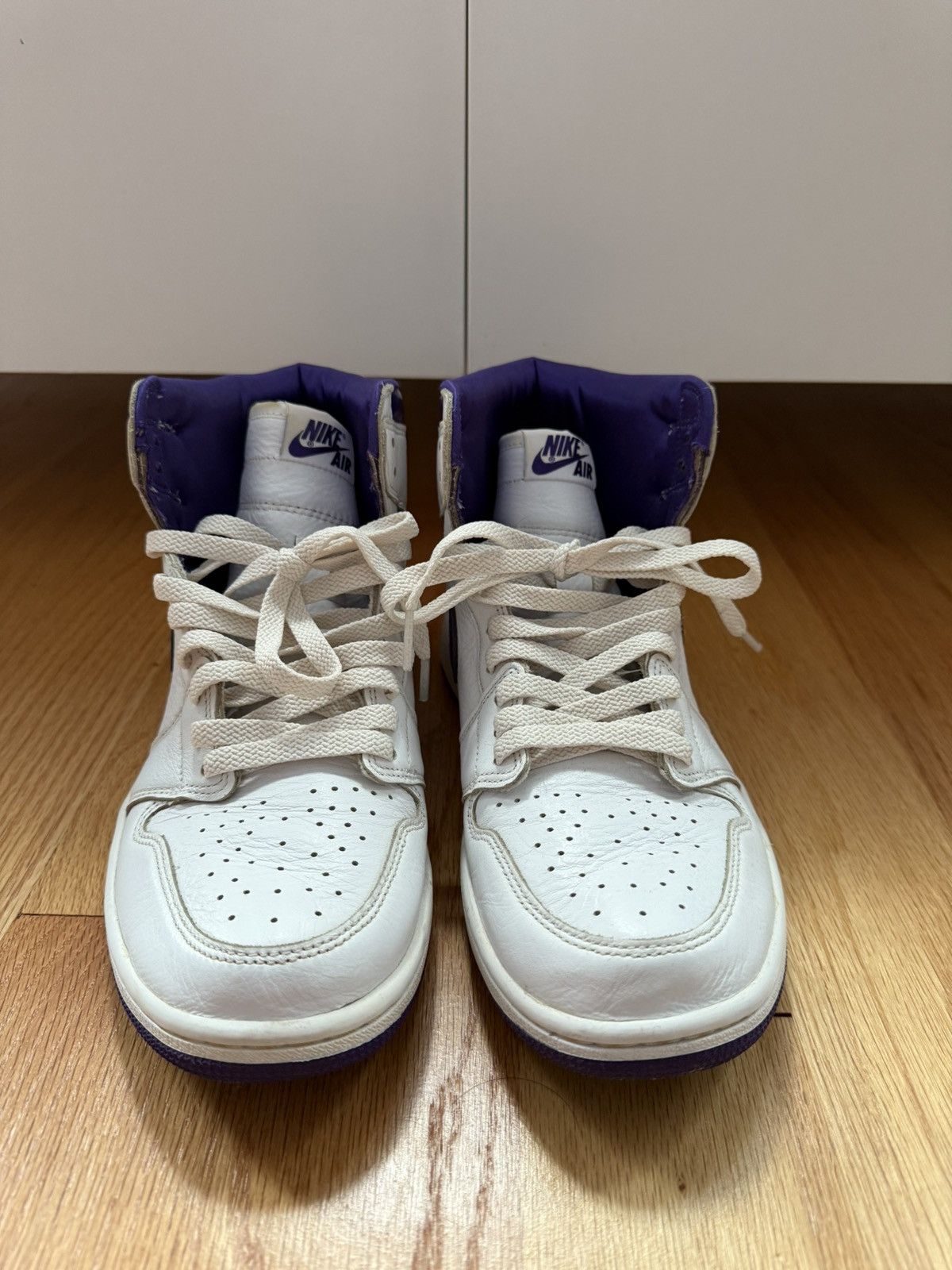Jordan Brand × Nike Womens AJ 1 og court purple (Men US 8, Wmn US9.5) Size US 8 / EU 41 - 4 Thumbnail
