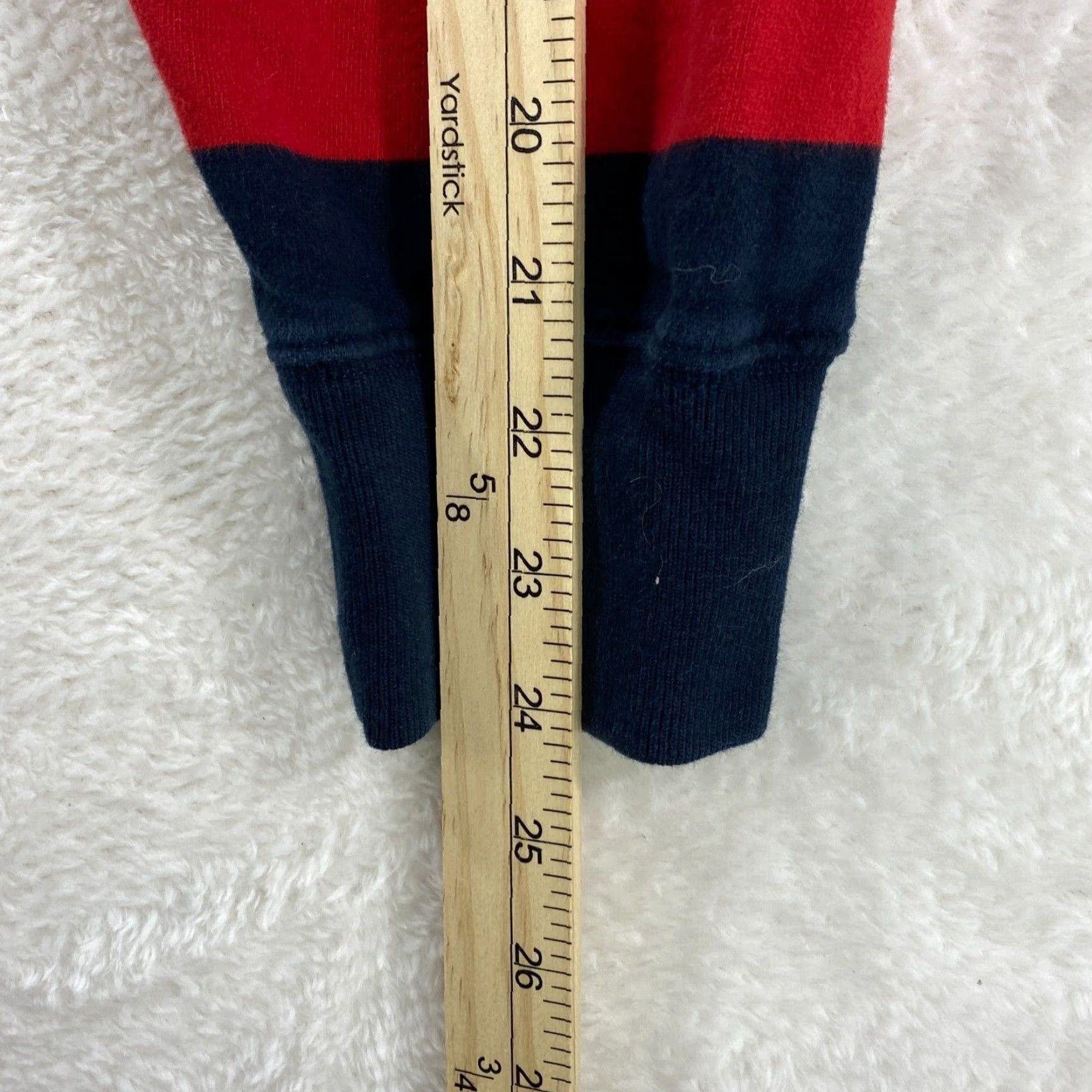 Polo Ralph Lauren VINTAGE Polo Ralph Lauren Rugby Hoodie Sweatshirt Mens Large Red Blue Striped Size US L / EU 52-54 / 3 - 4 Thumbnail
