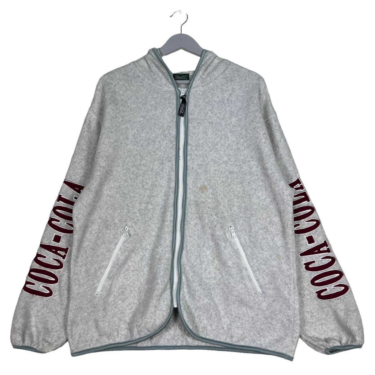 🔥 VINTAGE COCA COLA HOODIES ZIPPER FLEECE