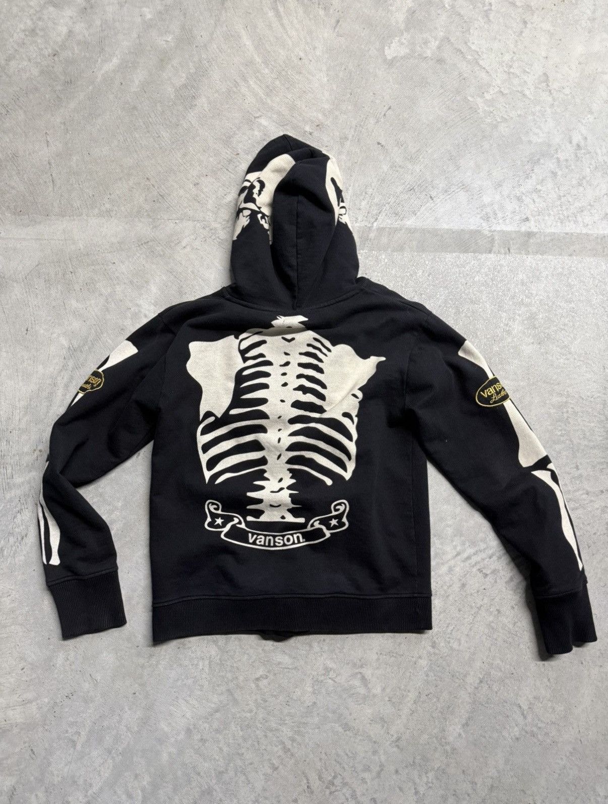 Vanson Leathers Vanson Skeleton Zip-Up Hoodie Size US L / EU 52-54 / 3 - 2 Thumbnail