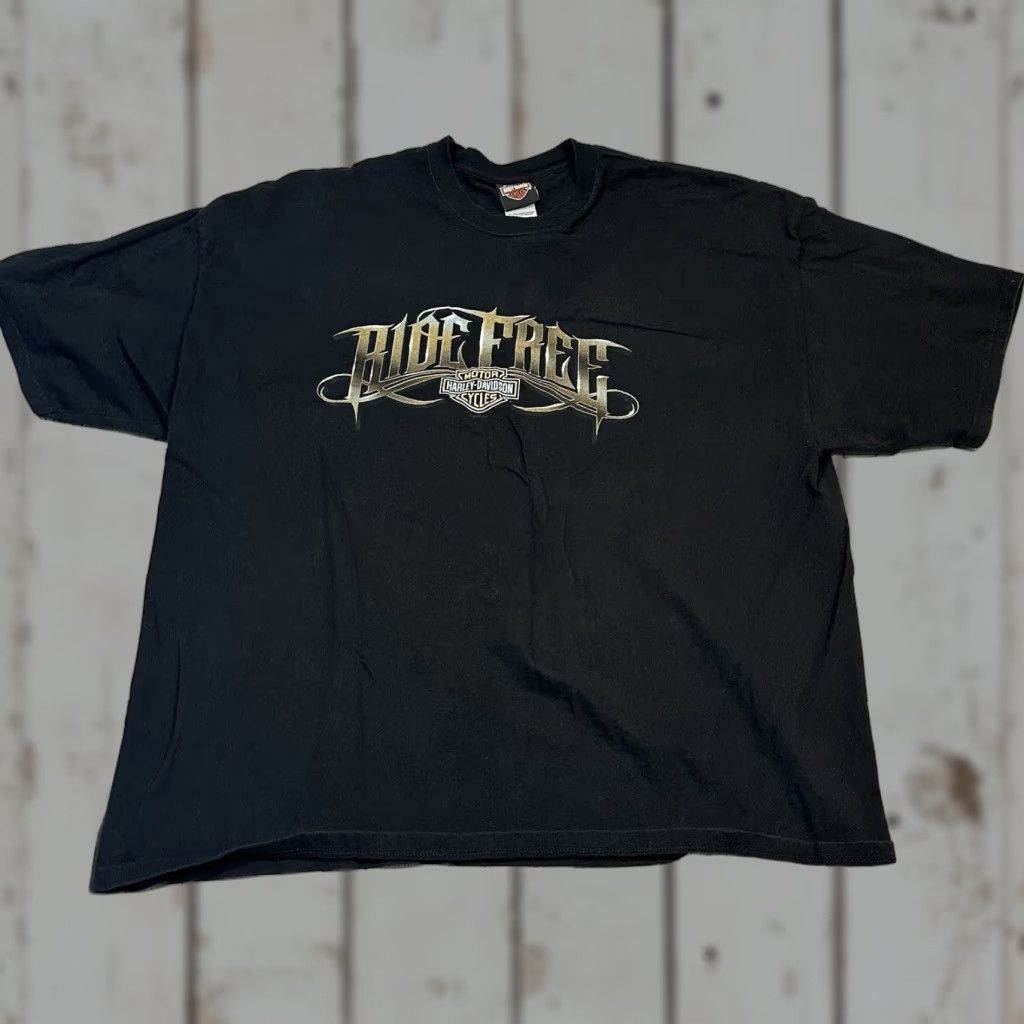 Harley Davidson Harley-Davidson American Legend Tee Biker USA Made Multicolor 3XL Mens Shirt Short Sleeve Crew Neck Nutter Fort Flame Wing Logo Size US XXL / EU 58 / 5 - 1 Thumbnail