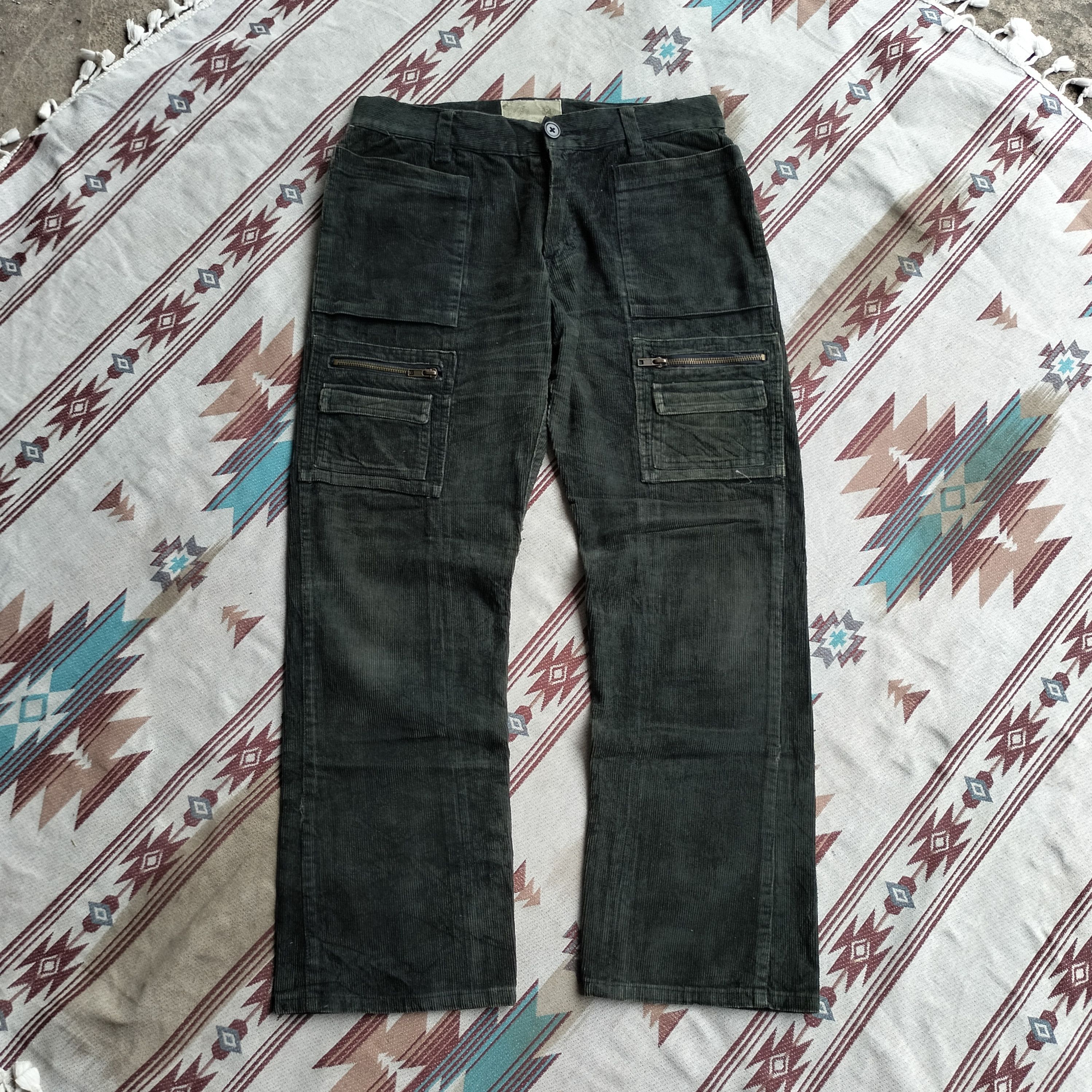 Denim Lab black wash corduroy bush pants