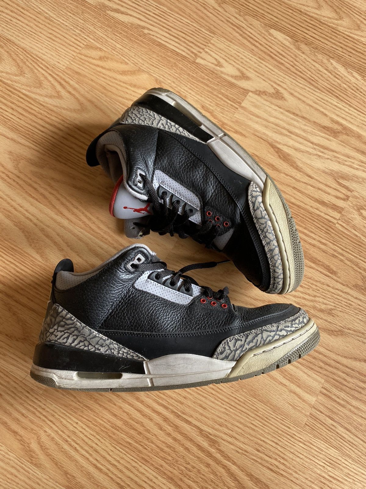 Jordan Brand × Nike Air Jordan 3 Retro Black Cement Size US 11.5 / EU 44-45 - 4 Thumbnail