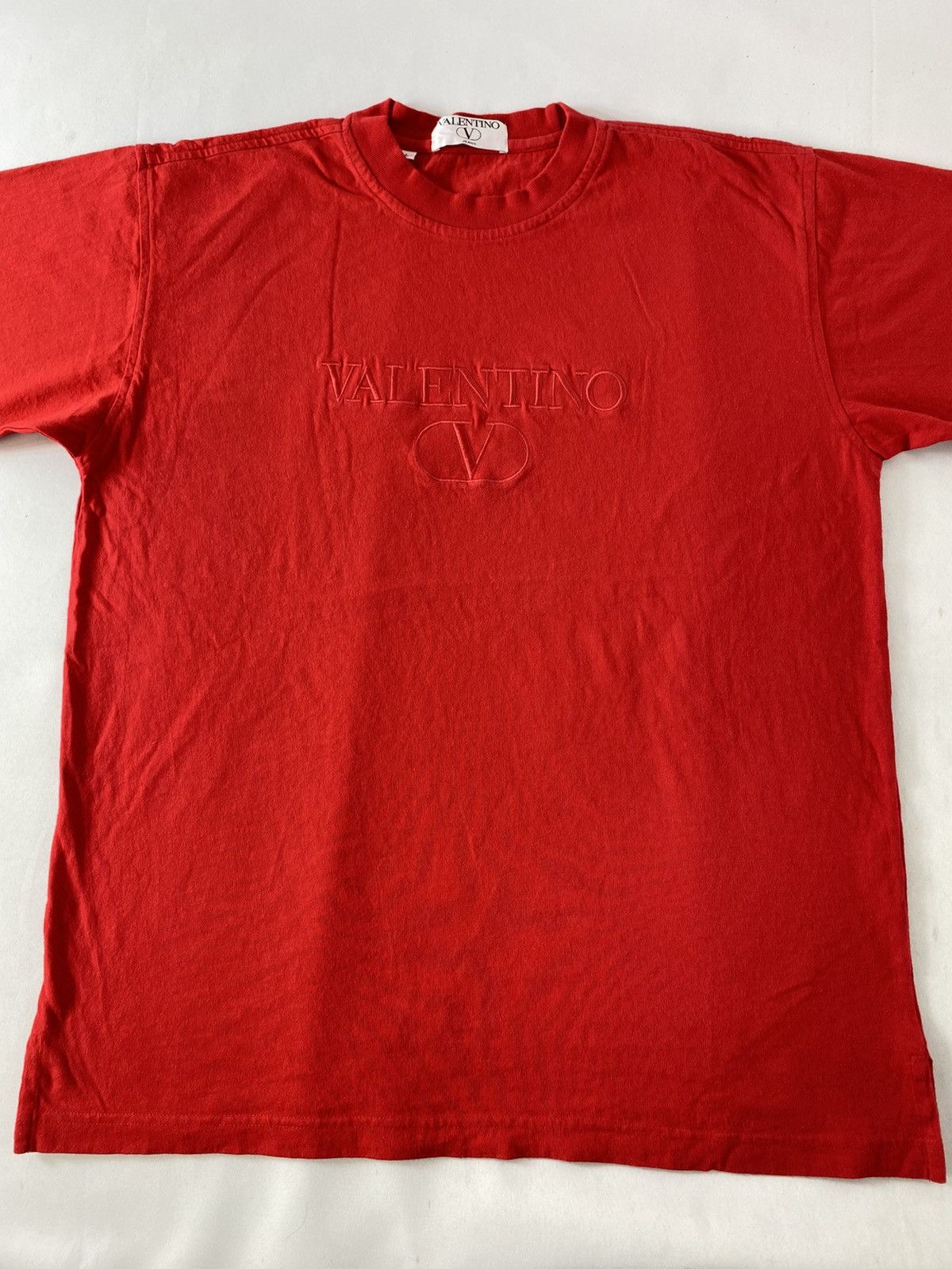 Valentino Valentino Jeans Embroidery Logo Spell Out Tee T Shirt Size US L / EU 52-54 / 3 - 3 Thumbnail