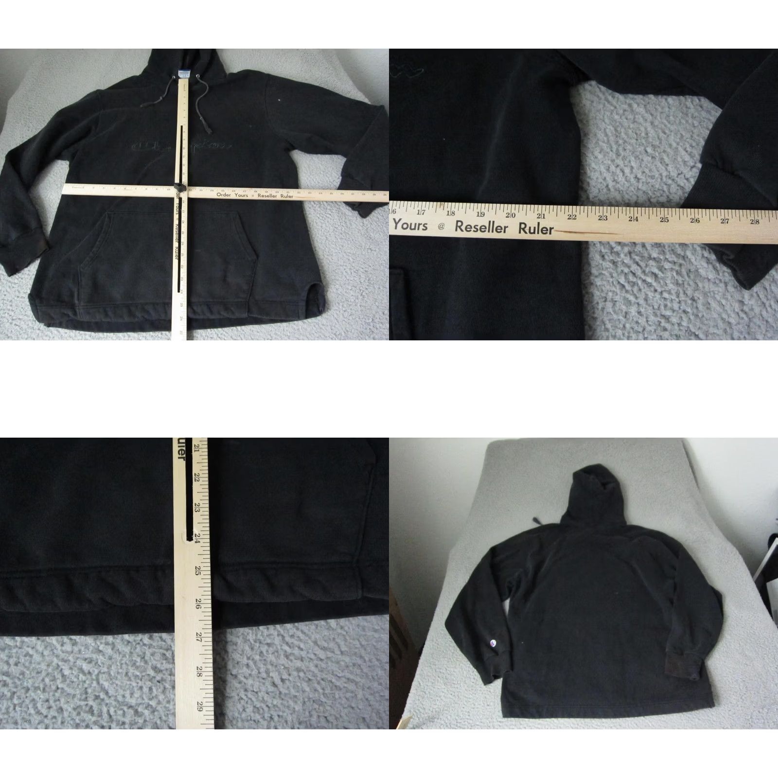 Champion Champion Hoodie Men Large Black Script Logo 90s Sweatshirt Pullover Hooded Mens Size US L / EU 52-54 / 3 - 8 Thumbnail