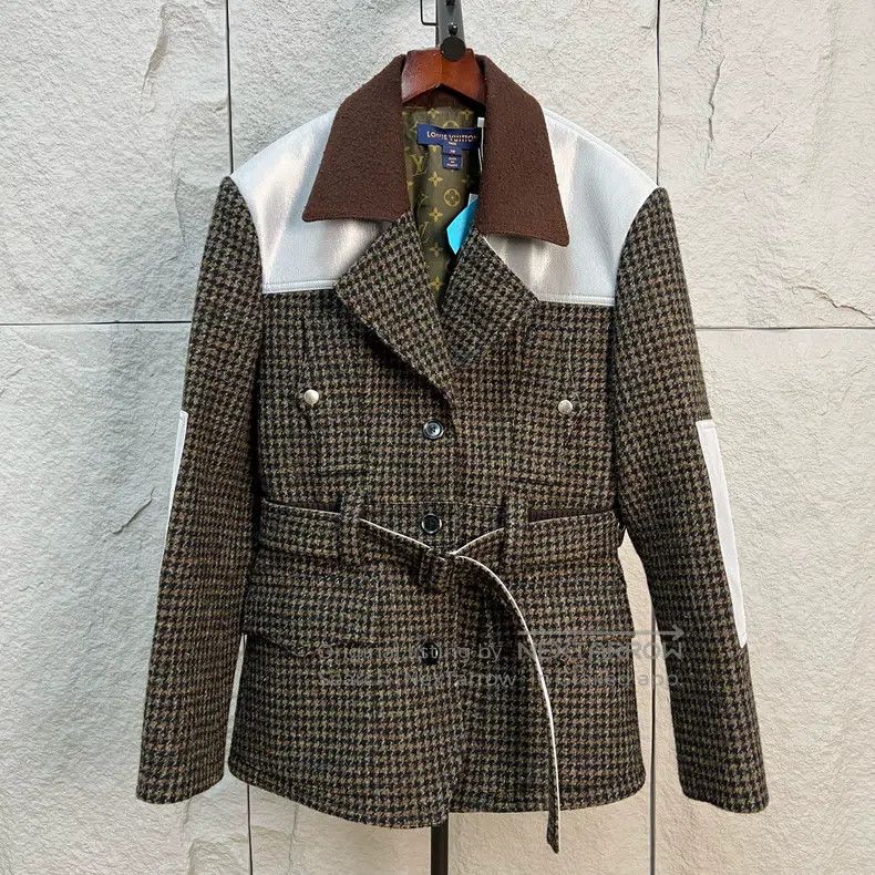 Louis Vuitton Louis Vuitton Grey houndstooth lapel woolen jacket Size XS / US 0-2 / IT 36-38 - 1 Thumbnail