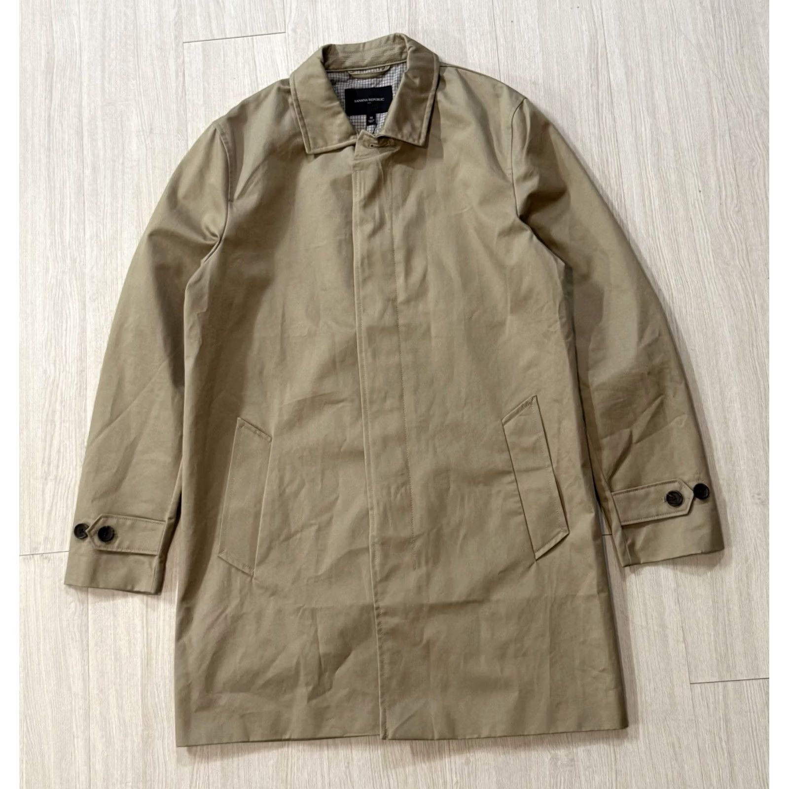 Banana Republic VINTAGE Banana Republic Men’s Mac Trench Coat Medium Beige Jacket 513075-SP22 Size US M / EU 48-50 / 2 - 2 Thumbnail