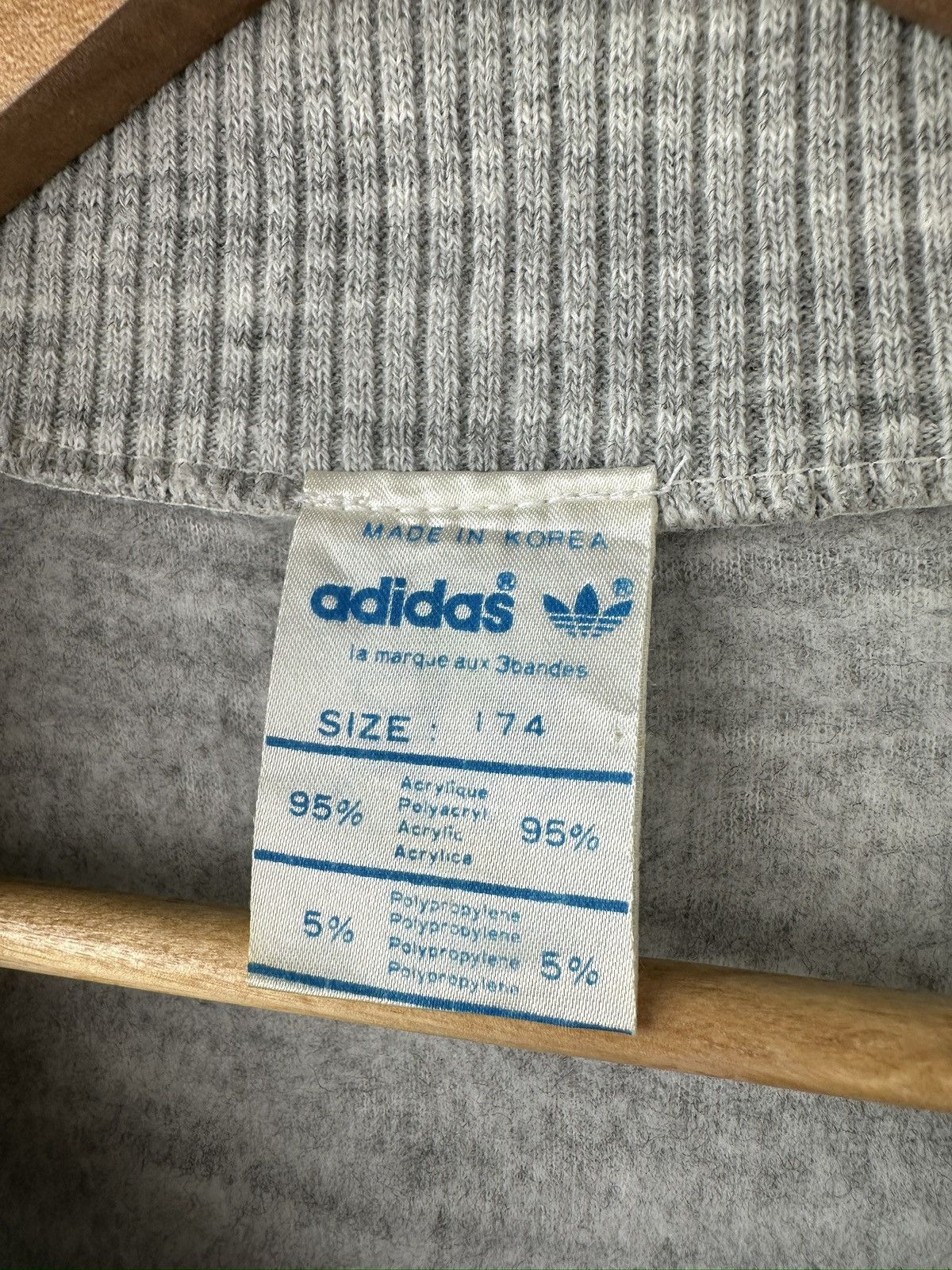 Adidas 80s Vintage ADIDAS Big Logo Sweatshirt made in Korea Size US M / EU 48-50 / 2 - 6 Thumbnail