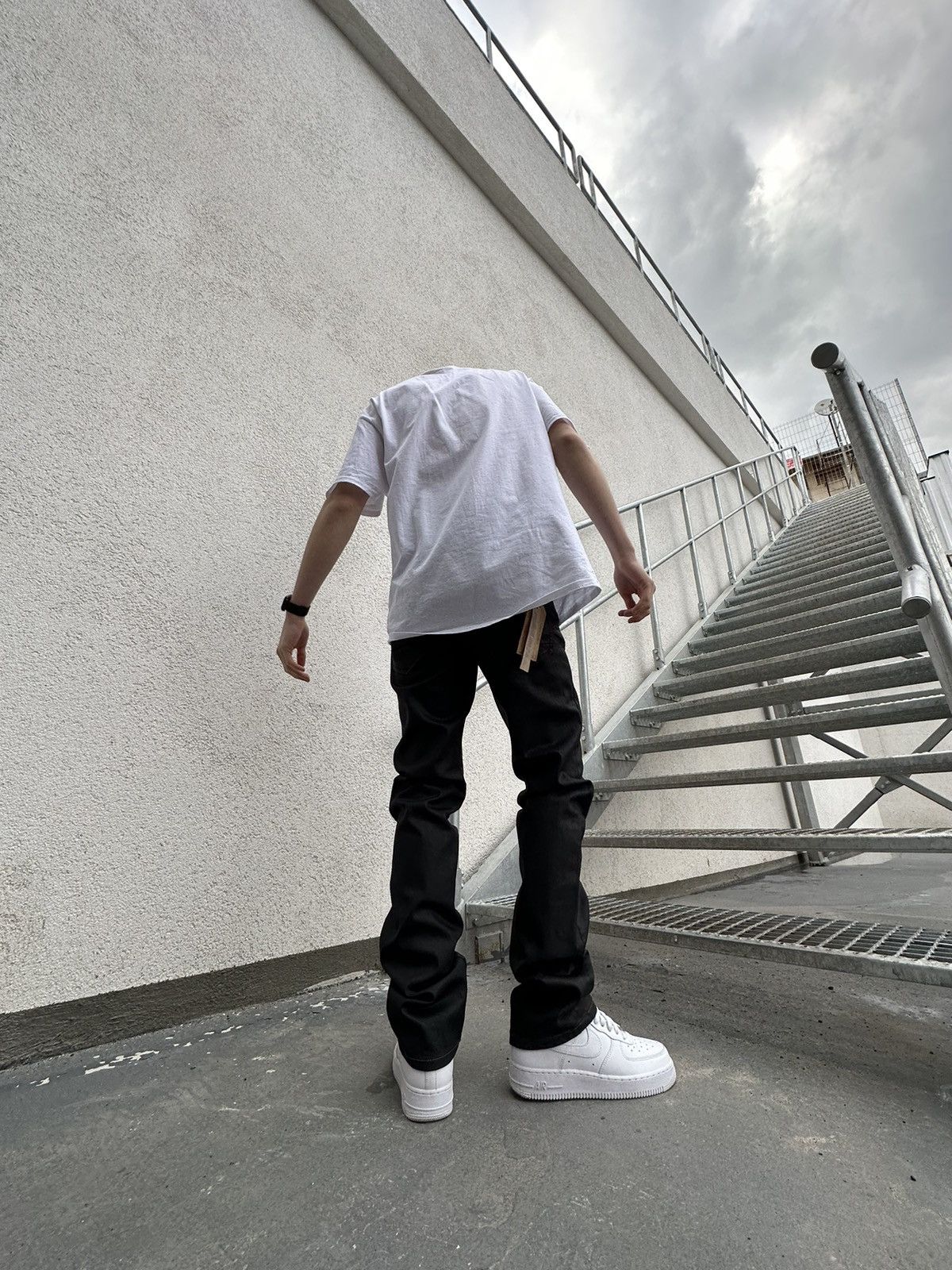 Japanese Brand Vintage Japanese Brand Stacked Waxed Jeans Size US 26 / EU 42 - 4 Thumbnail