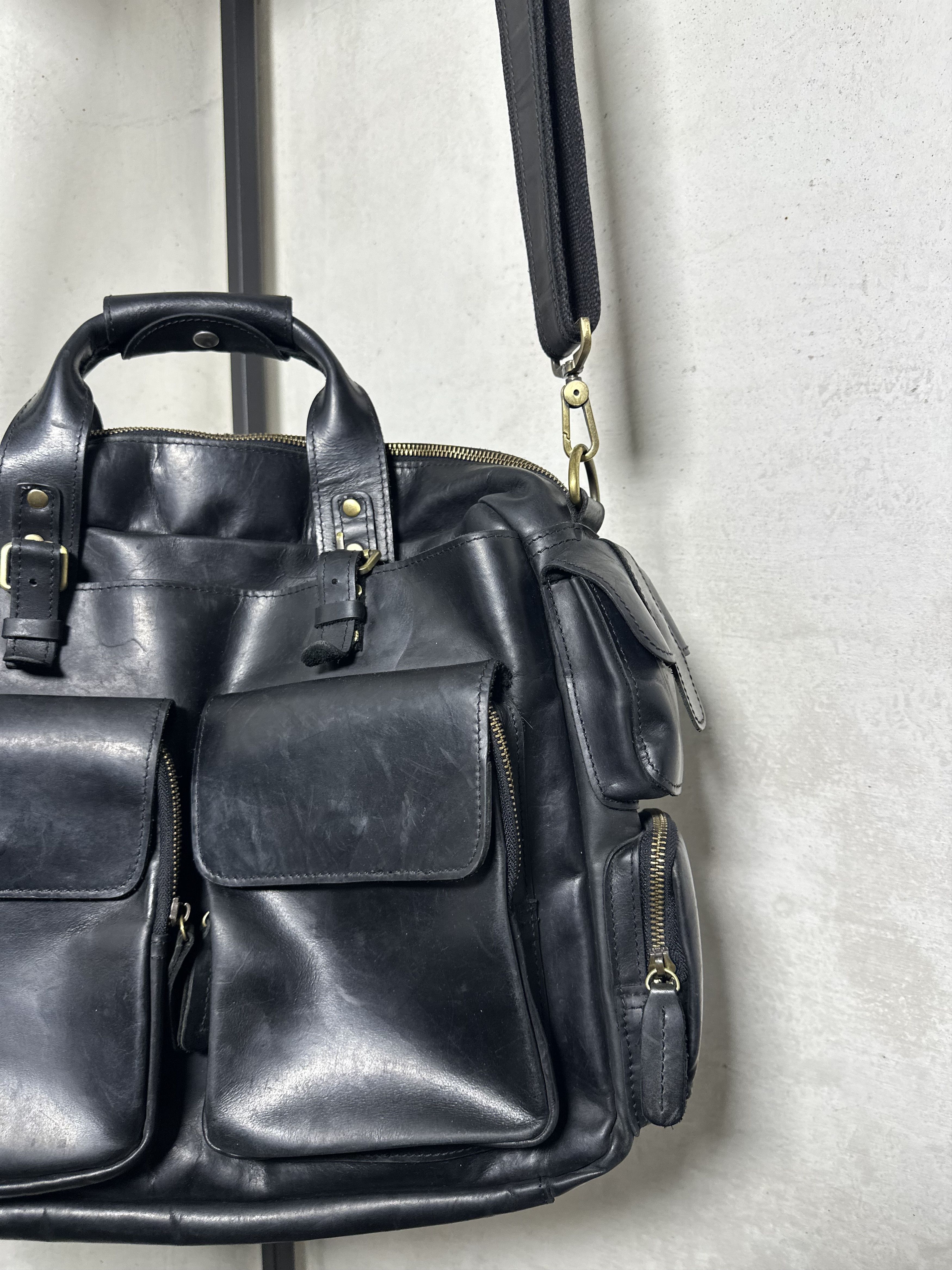 Handmade Custom Ordered Horse Leather Multipocket Laptop Bag Size ONE SIZE - 3 Thumbnail